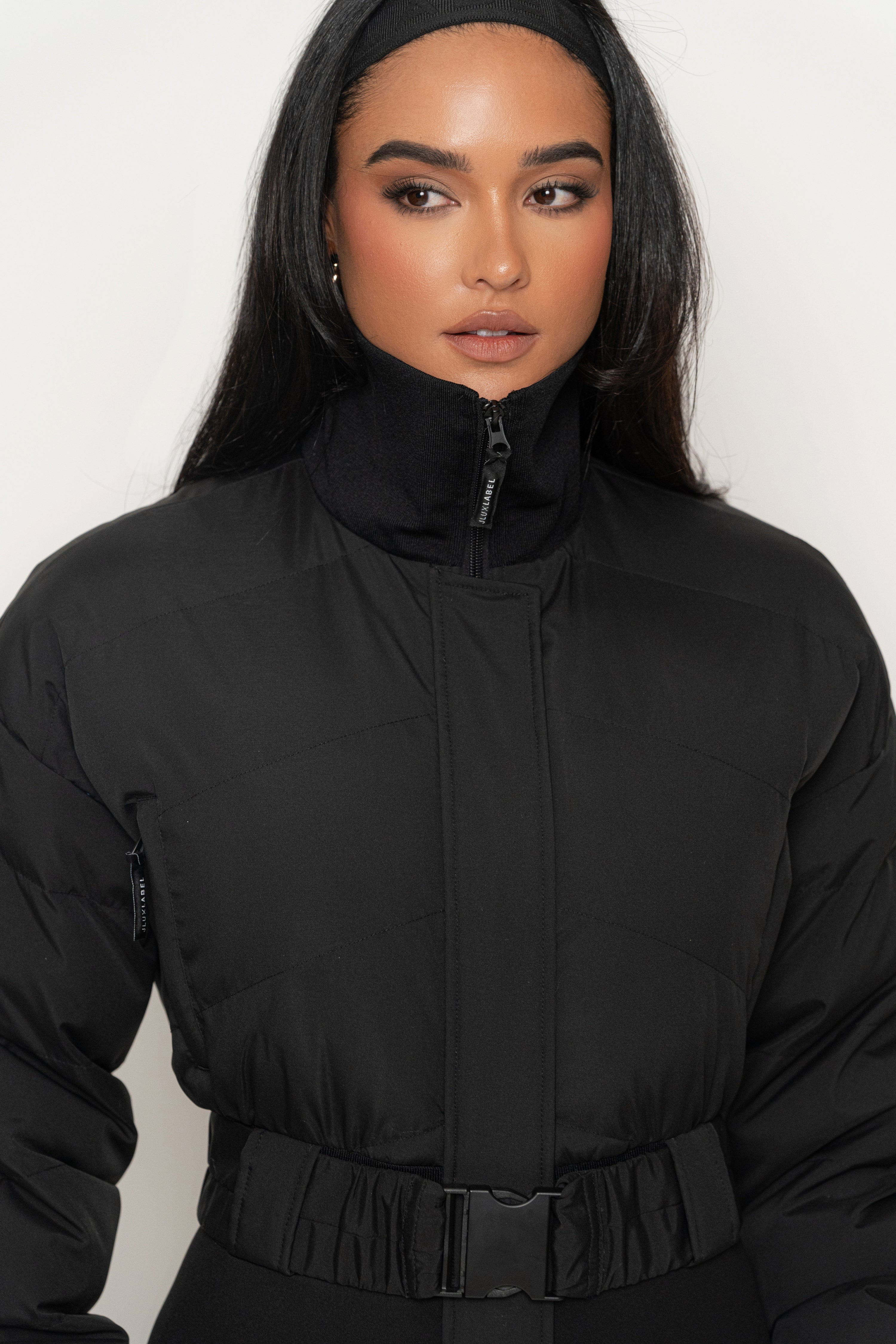 Black In Motion Nylon Jumpsuit - JLUXLABEL