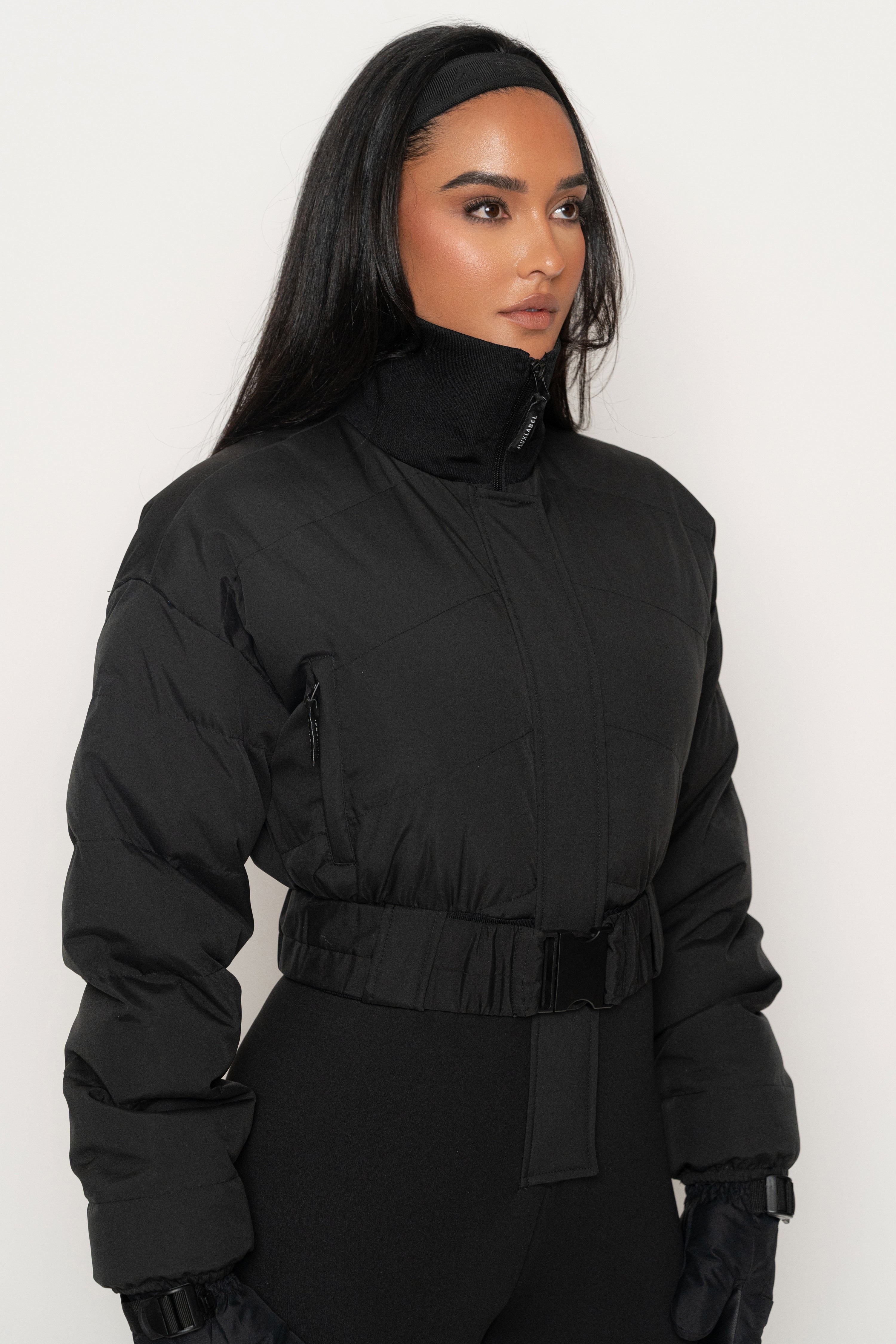 Black In Motion Nylon Jumpsuit - JLUXLABEL