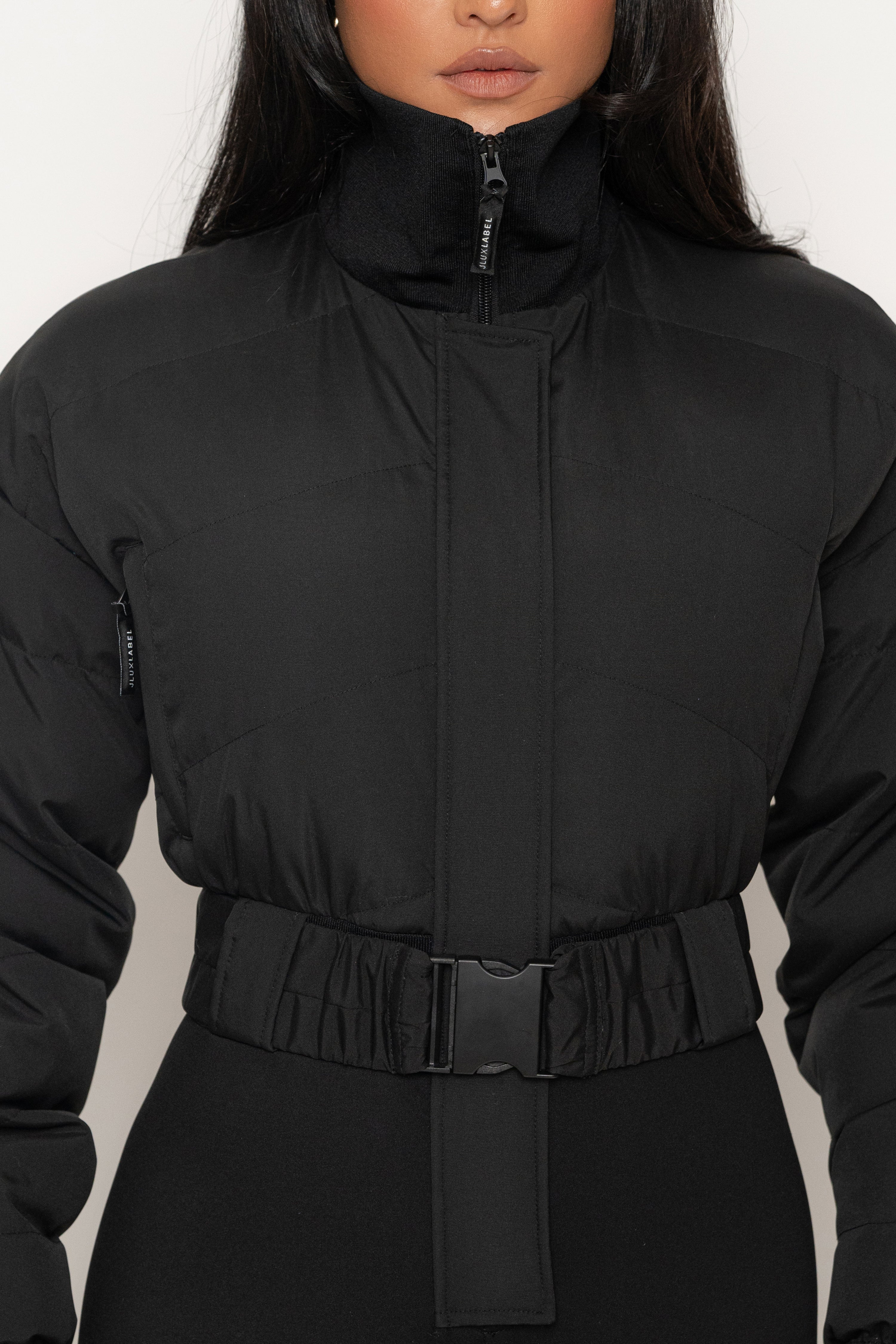 Black In Motion Nylon Jumpsuit - JLUXLABEL