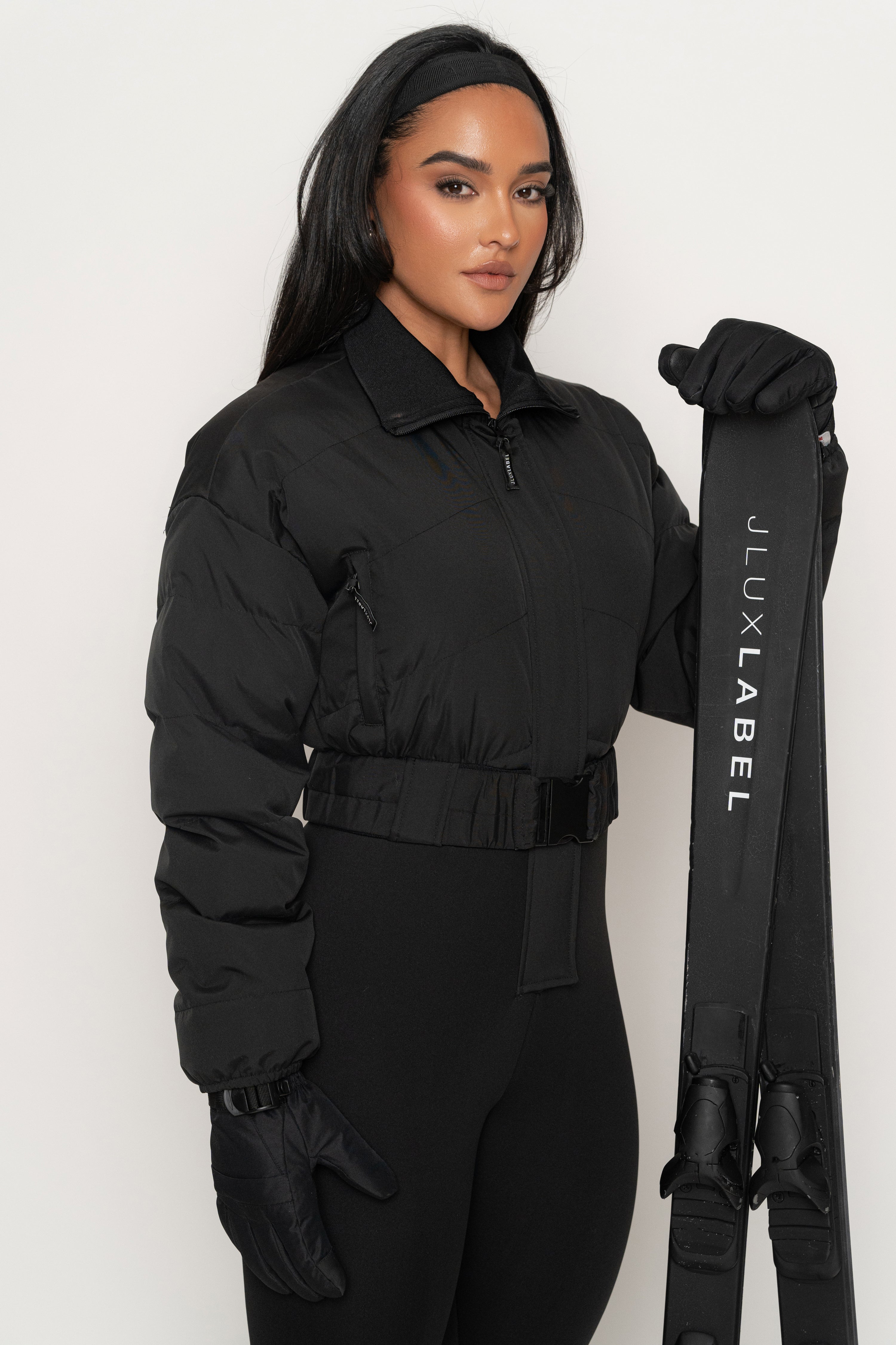 Black In Motion Nylon Jumpsuit - JLUXLABEL