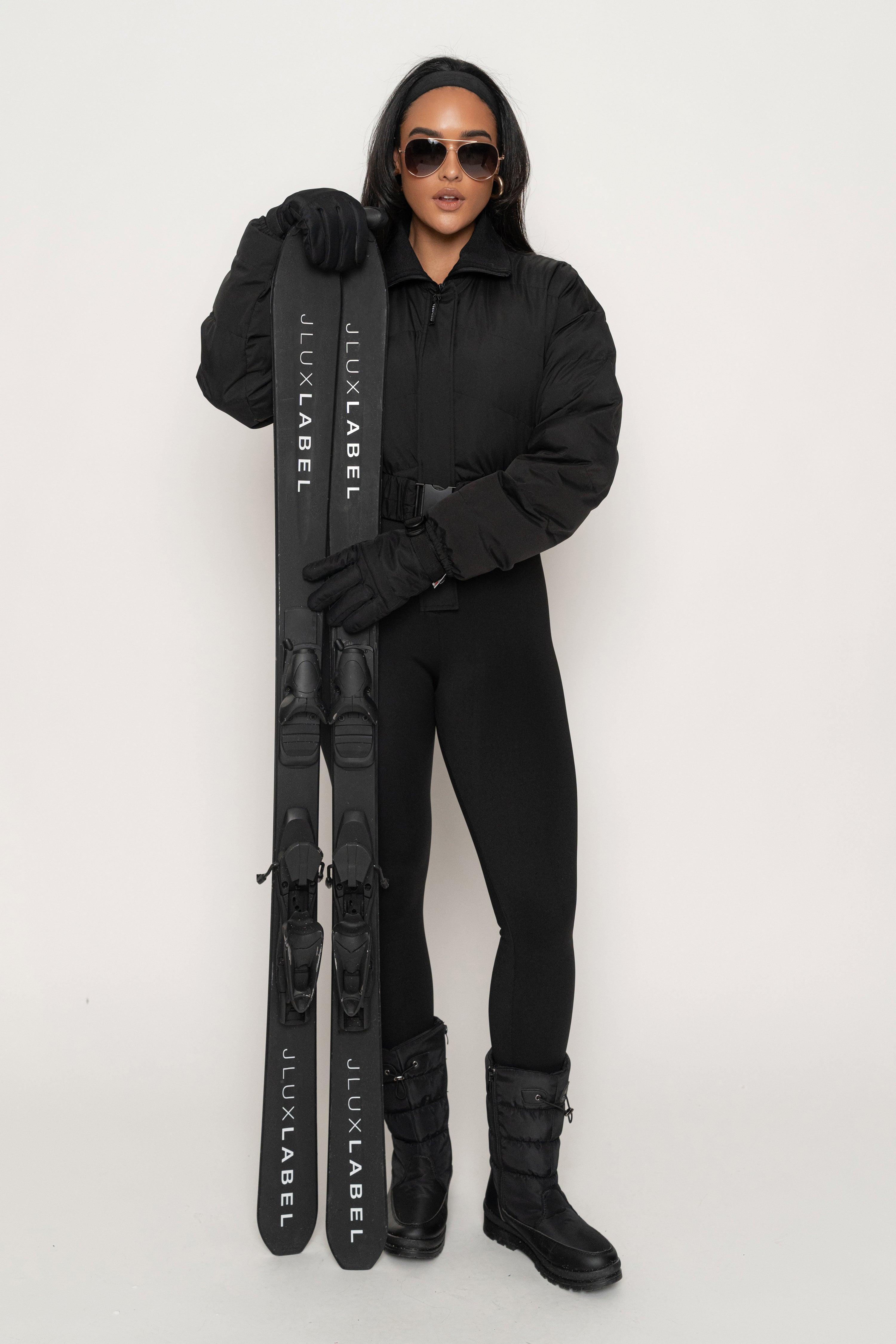 Black In Motion Nylon Jumpsuit - JLUXLABEL