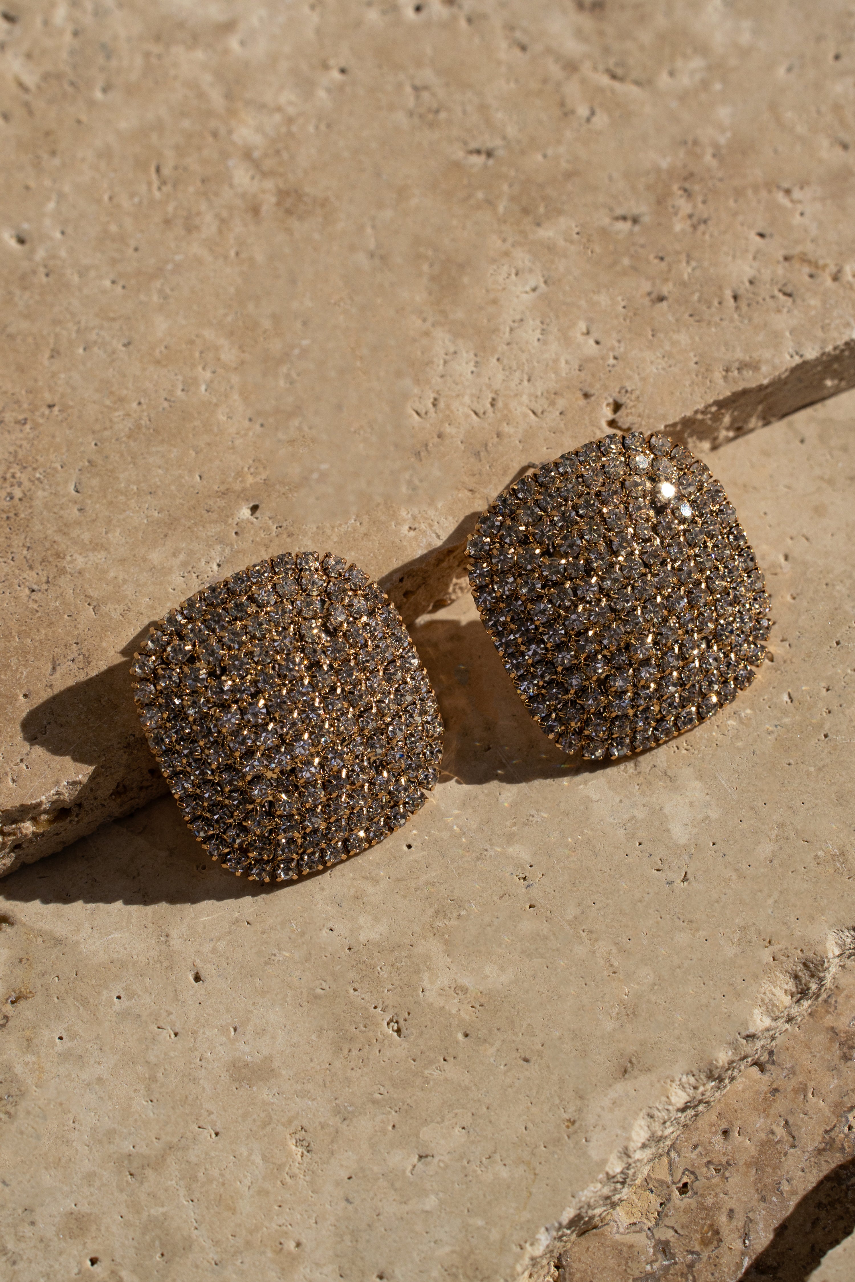 Gold Dazzler Crystal Paved Earrings - JLUXLABEL