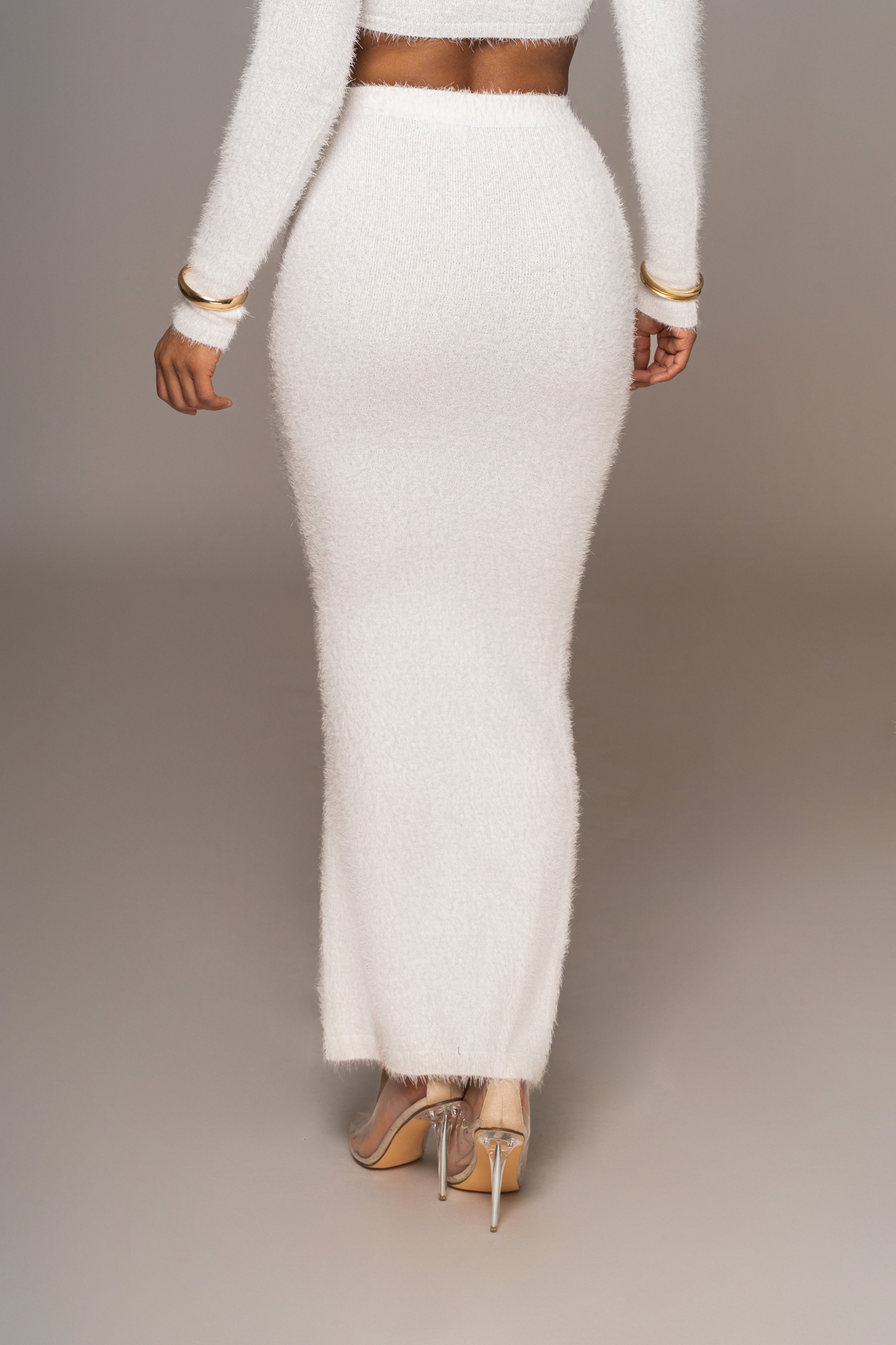 Ivory Annette Sweater Knit Skirt Set - JLUXLABEL