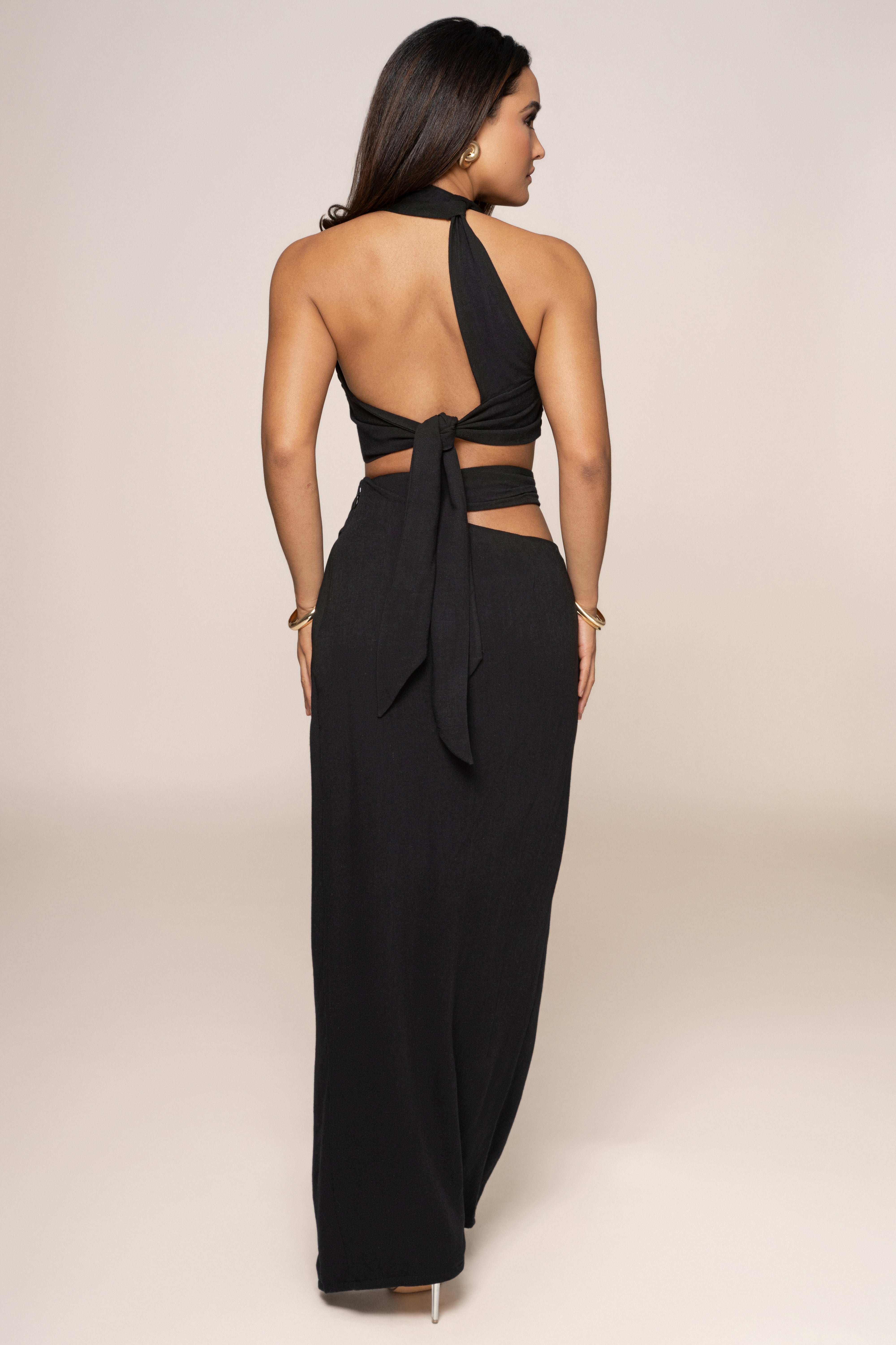 Black New Age Two Piece Skirt Set - JLUXLABEL