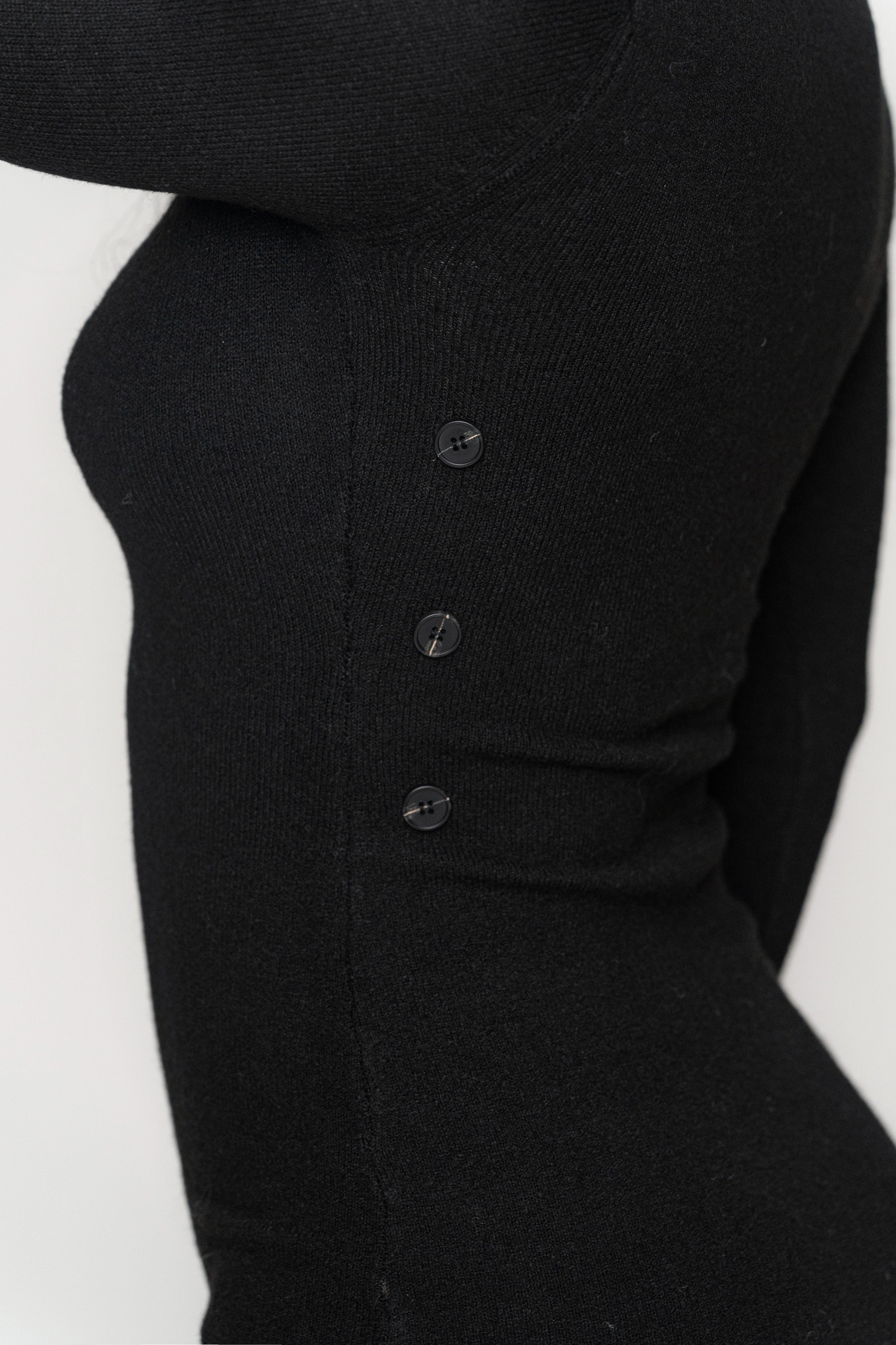 Black Scarf Draped Mini Dress - JLUXLABEL