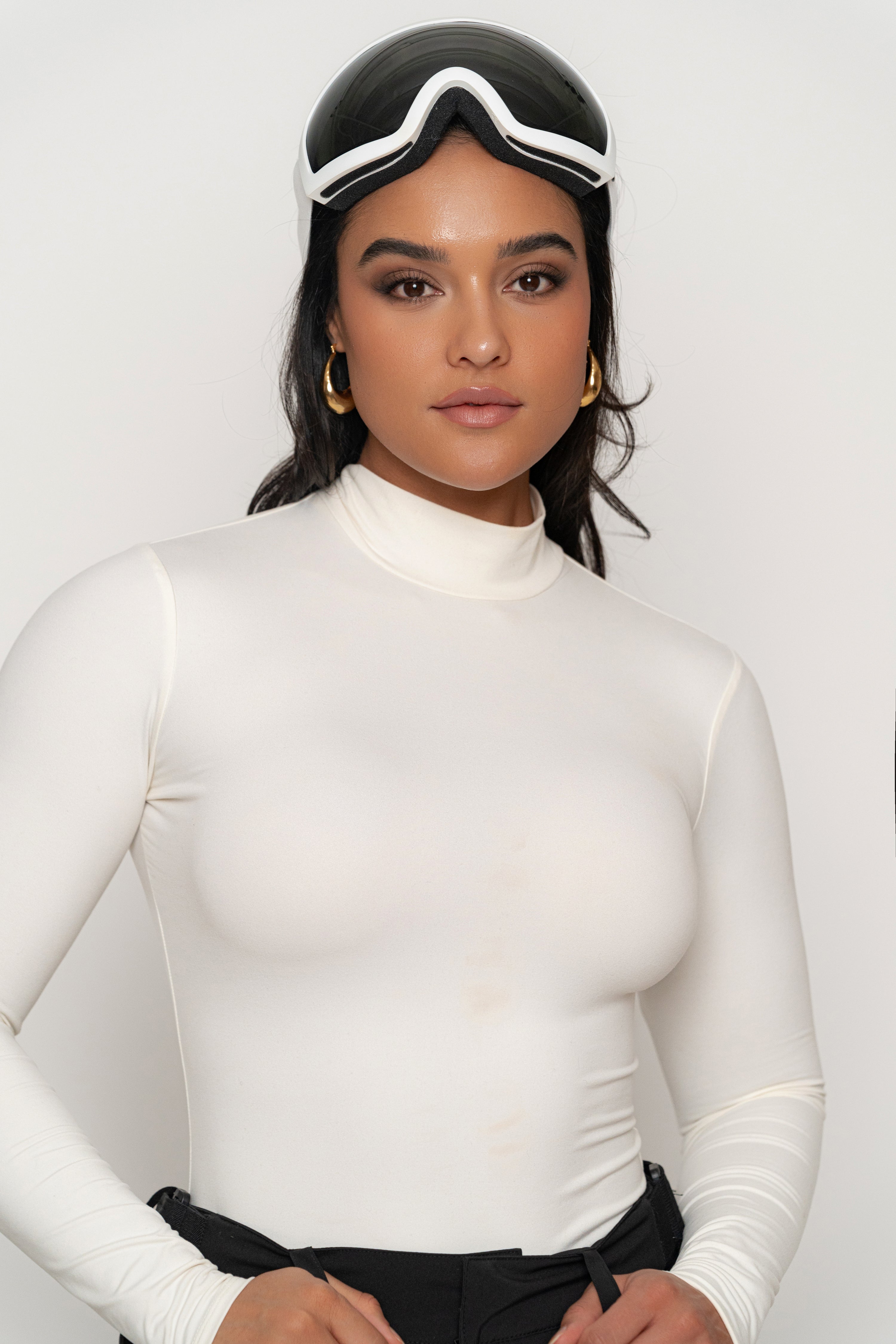 Milk Turtleneck Long Sleeve Top - JLUXLABEL