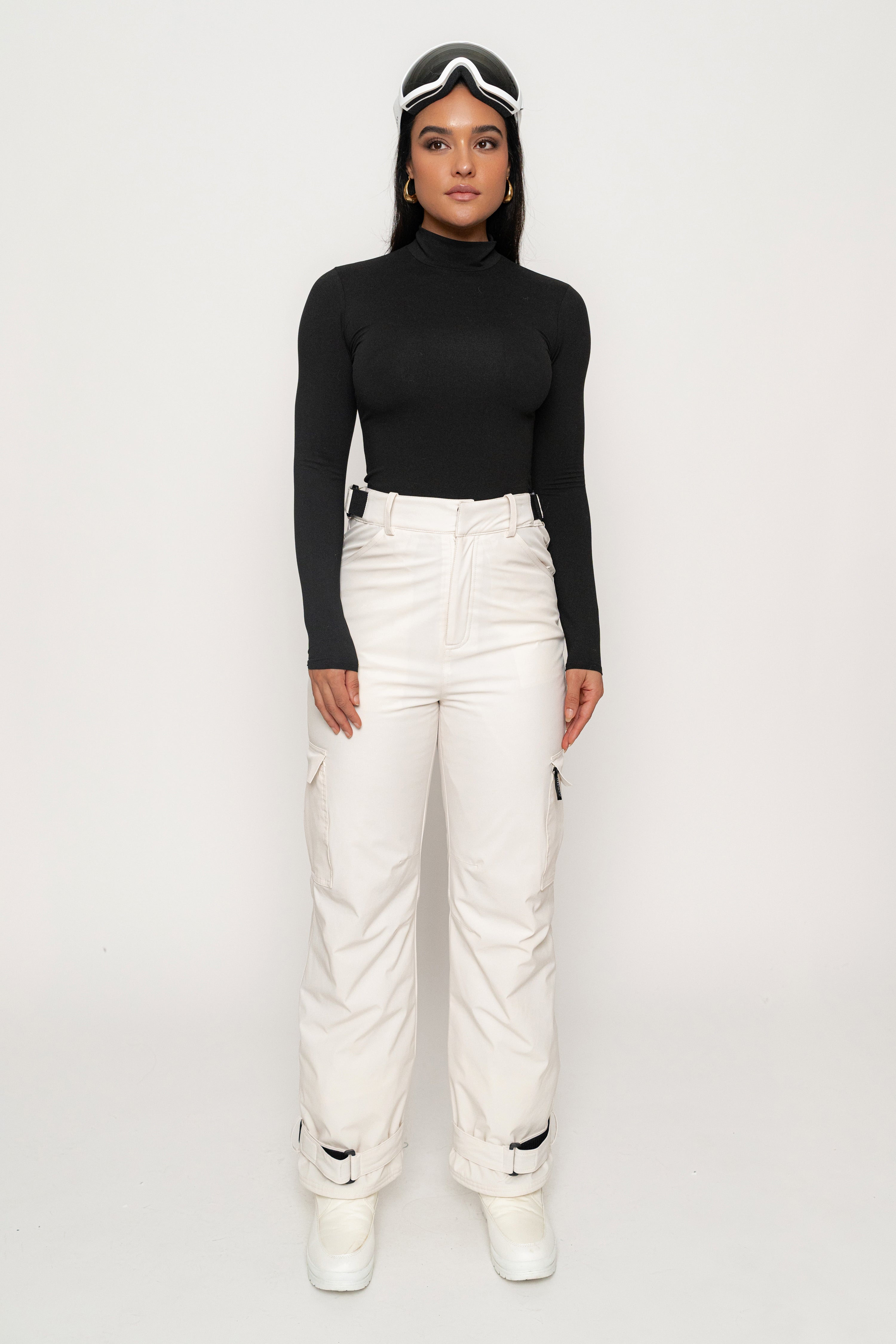 Ivory Snowfall Ski Pants - JLUXLABEL