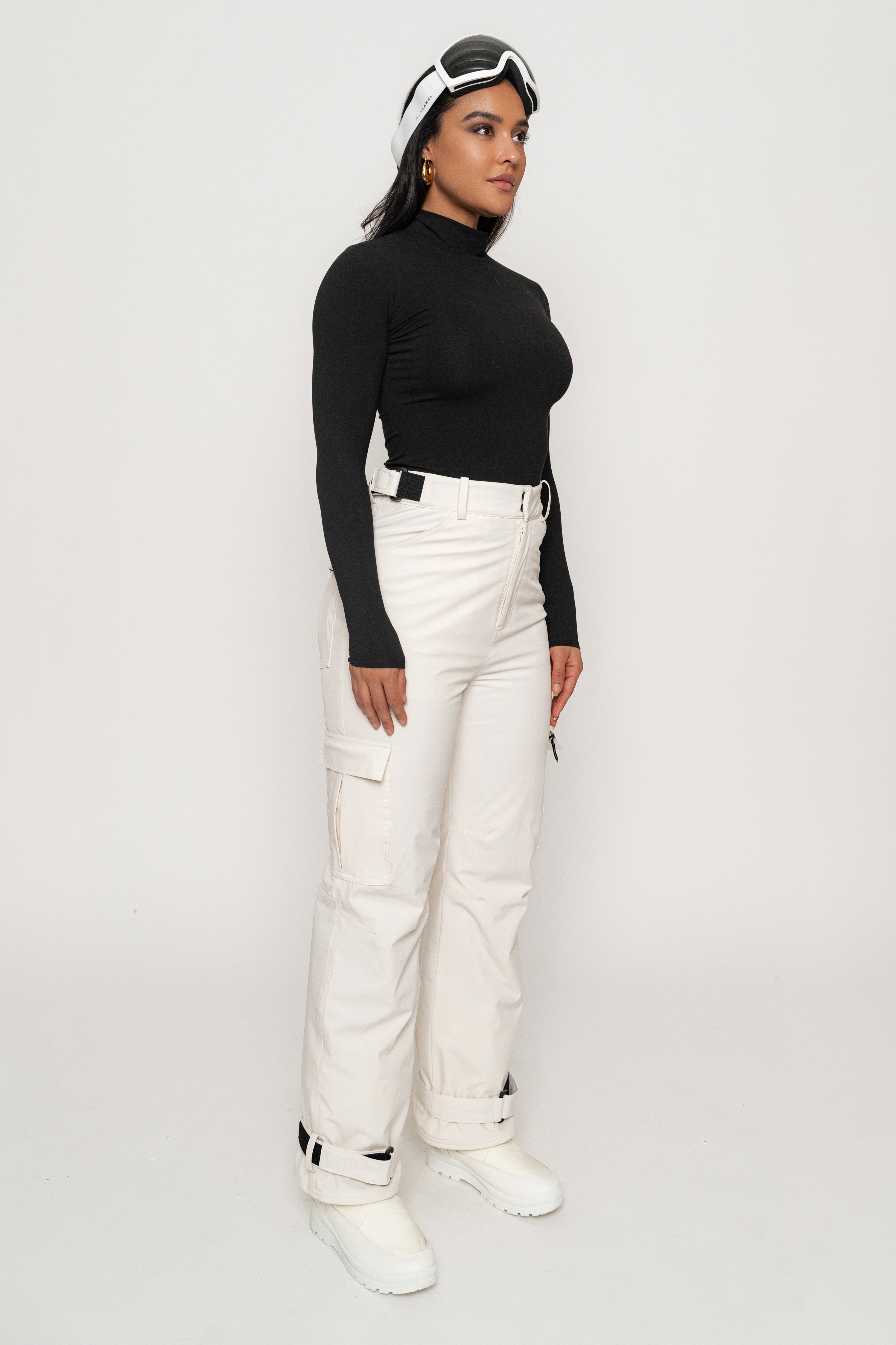 Ivory Snowfall Ski Pants - JLUXLABEL