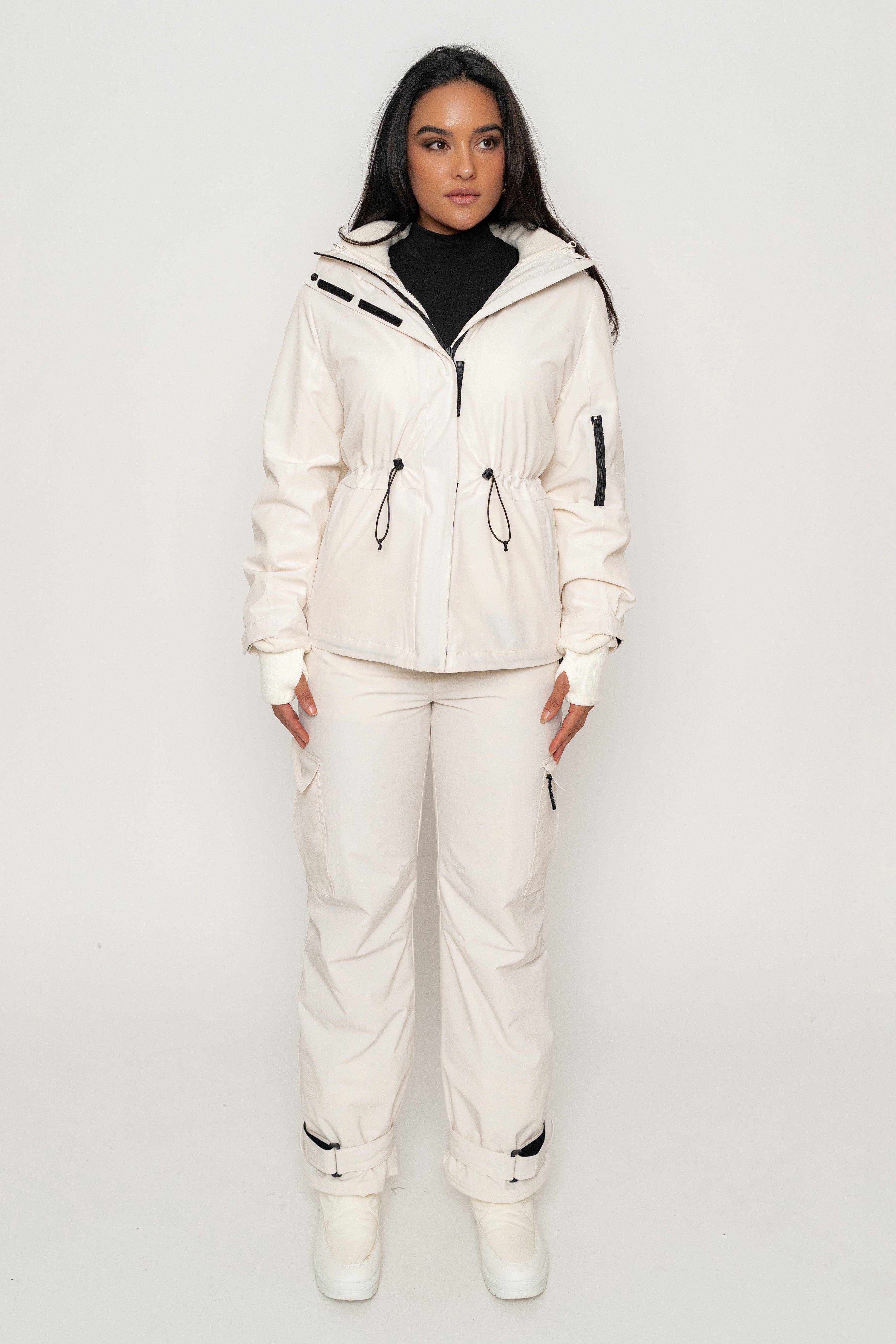 Ivory Snowfall Ski Pants - JLUXLABEL