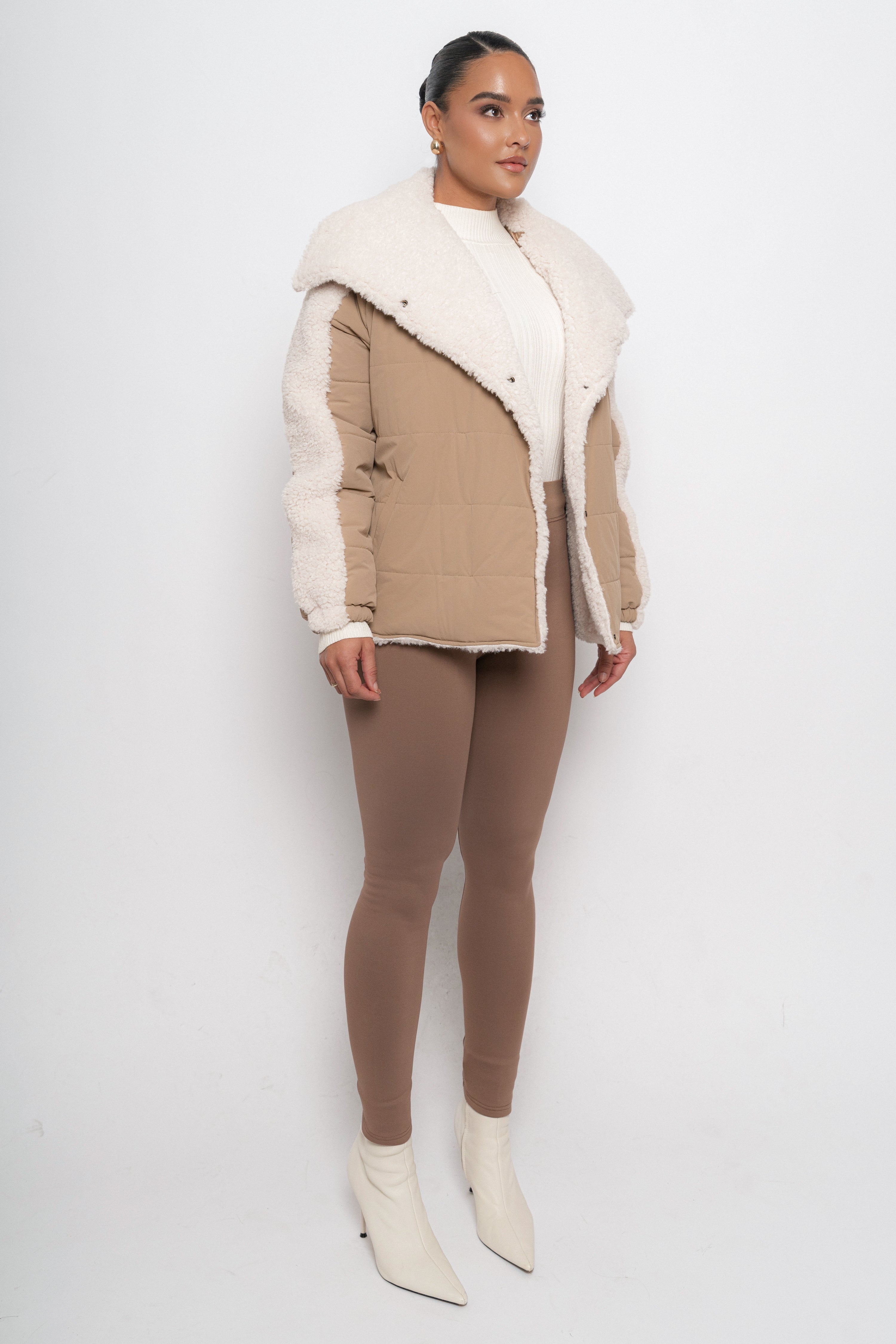 Brown Essential High-Waist Leggings - JLUXLABEL