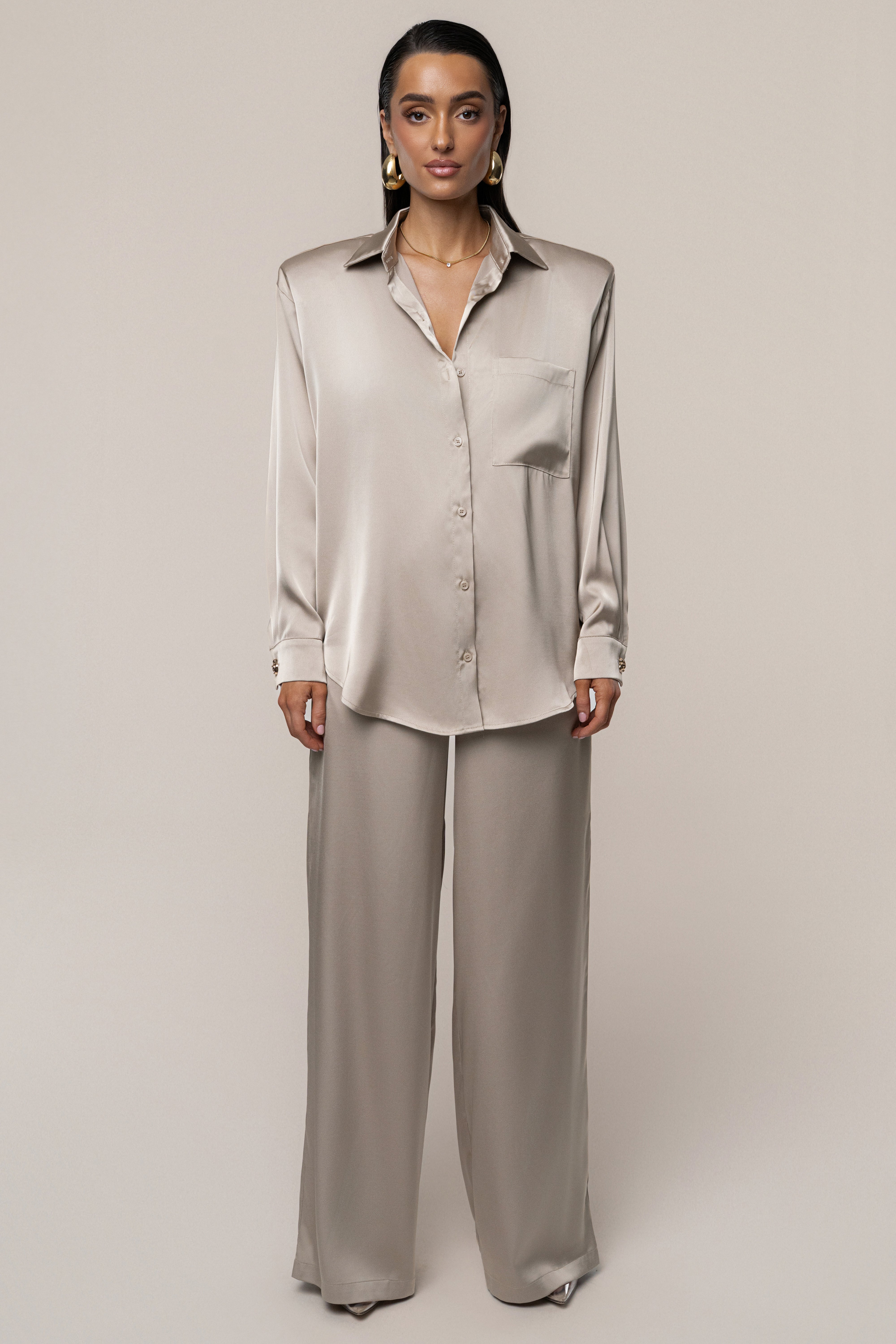 Beige Sunny Day Drawstring Pants