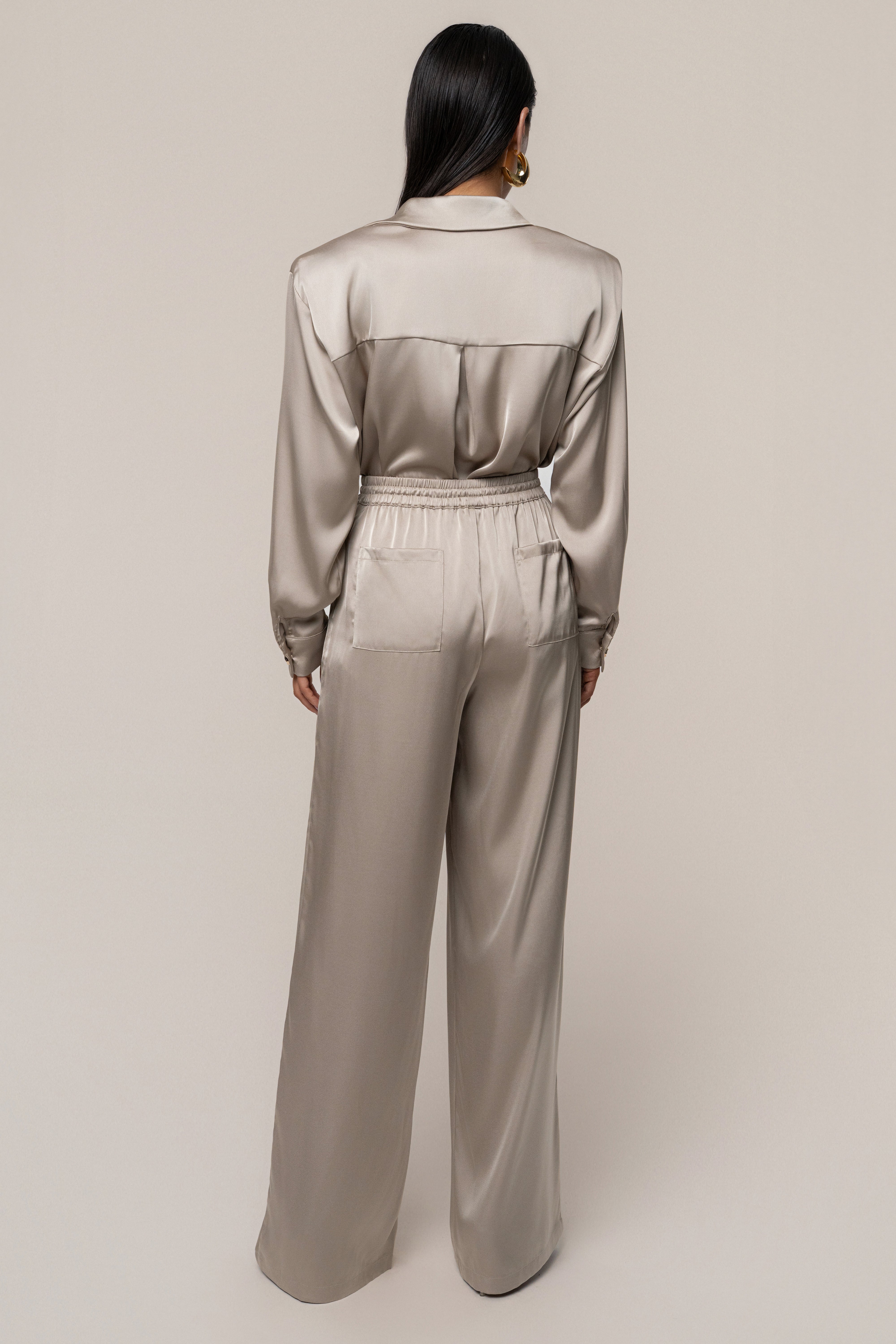 Beige Sunny Day Drawstring Pants