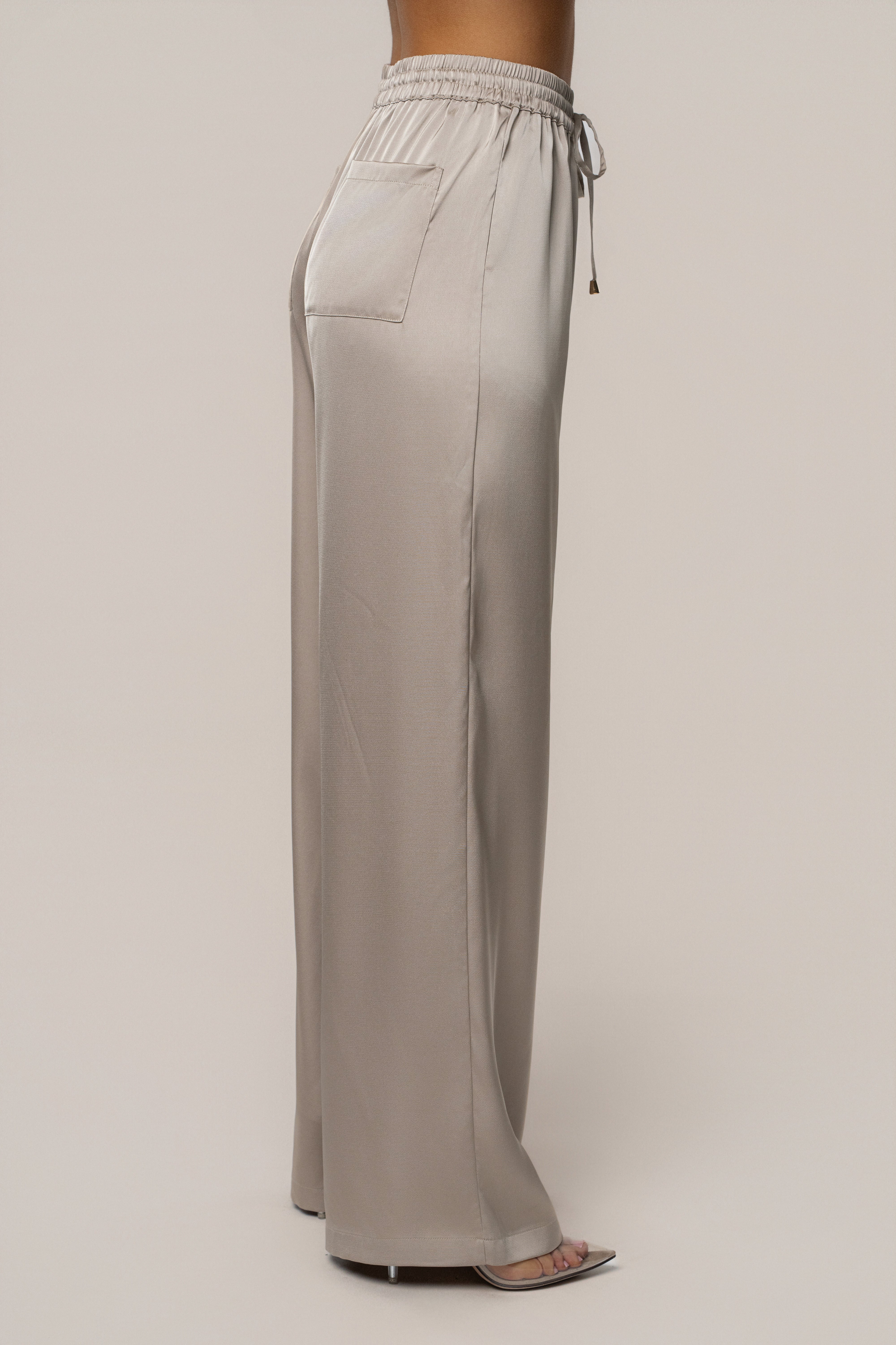 Beige Sunny Day Drawstring Pants