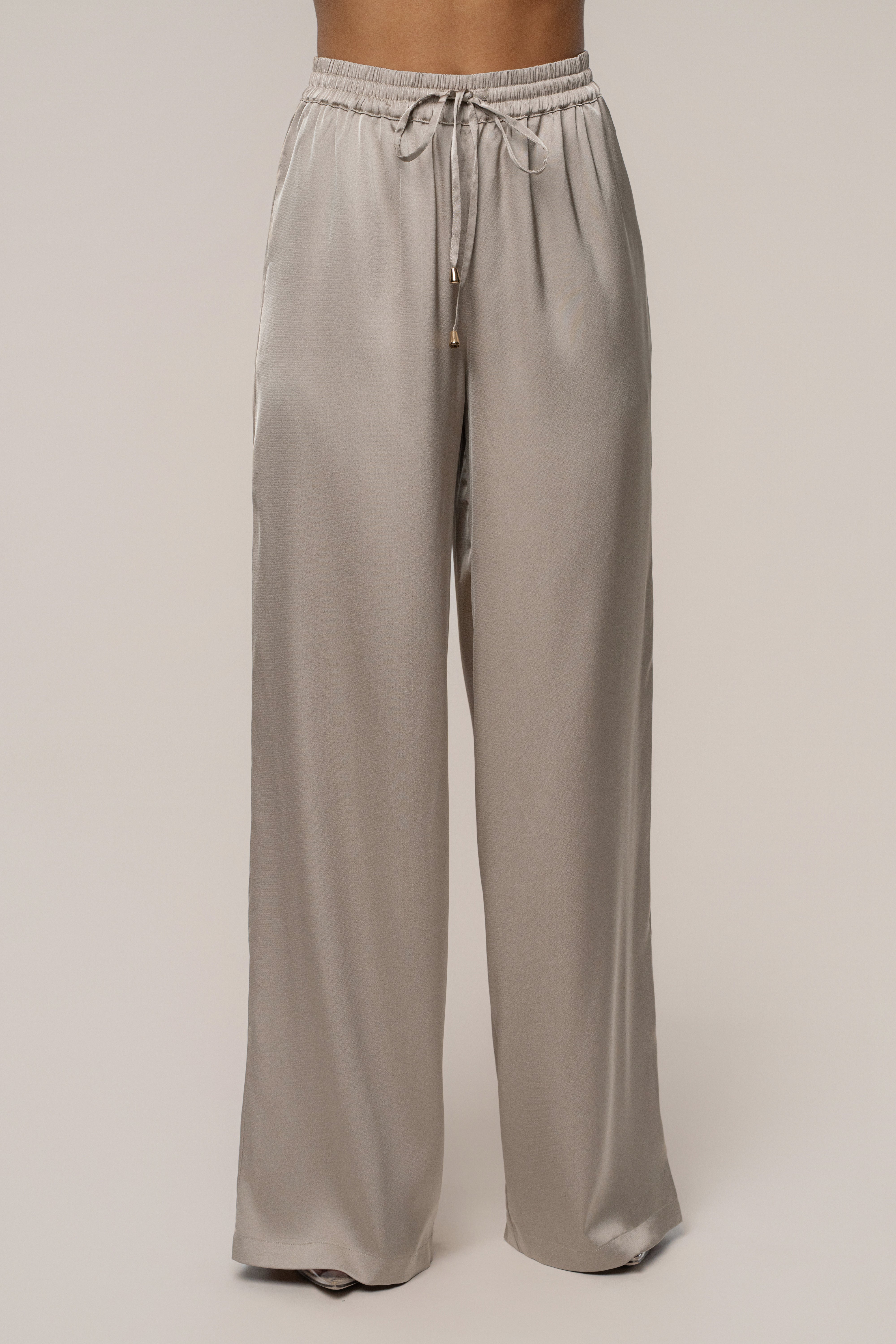 Beige Sunny Day Drawstring Pants