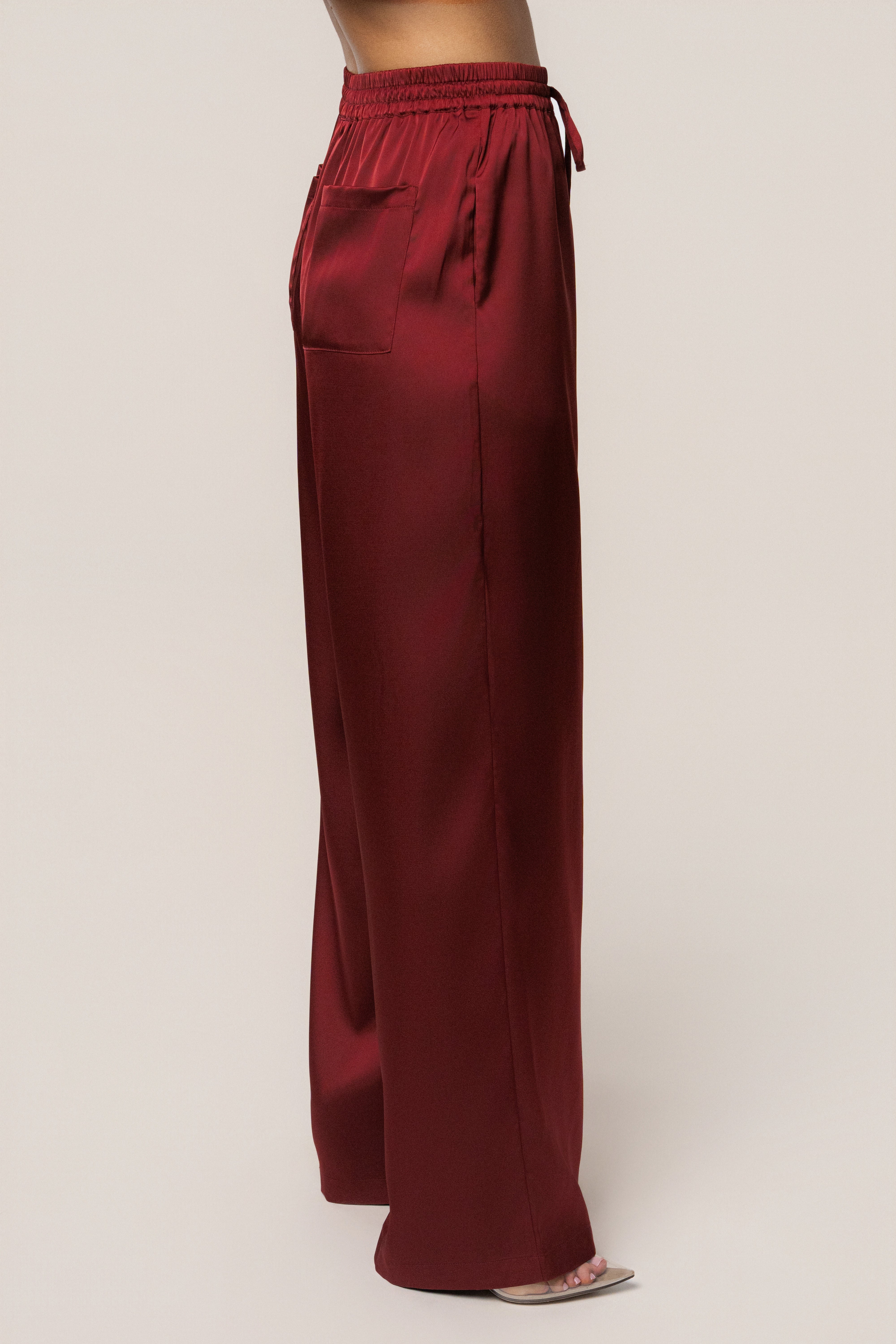 Burgundy Sunny Day Drawstring Pants