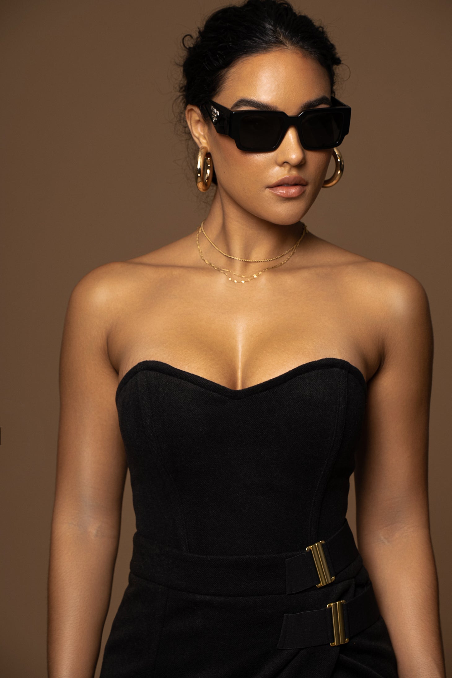 Black ALL YOU NEED WOVEN CORSET - JLUXLABEL