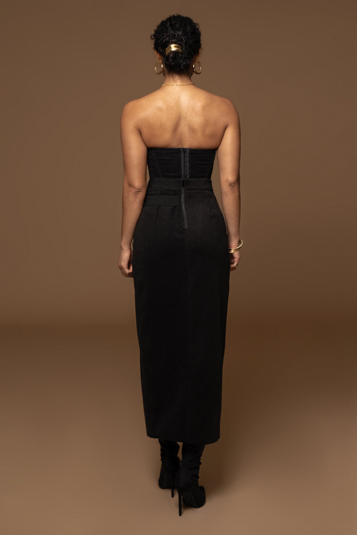 Black ALL YOU NEED WOVEN CORSET - JLUXLABEL