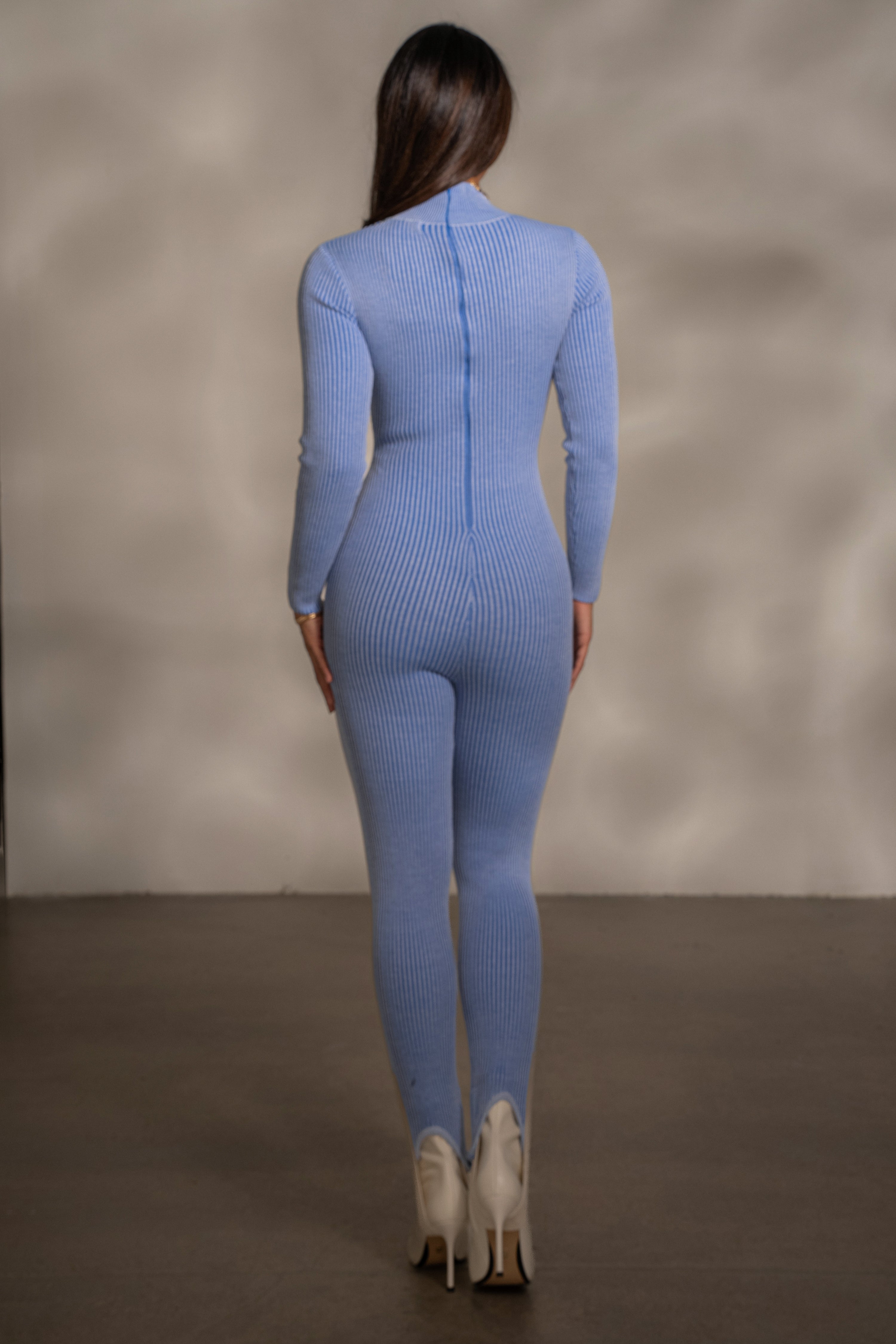 Blue In Control Stirrup Jumpsuit - JLUXLABEL