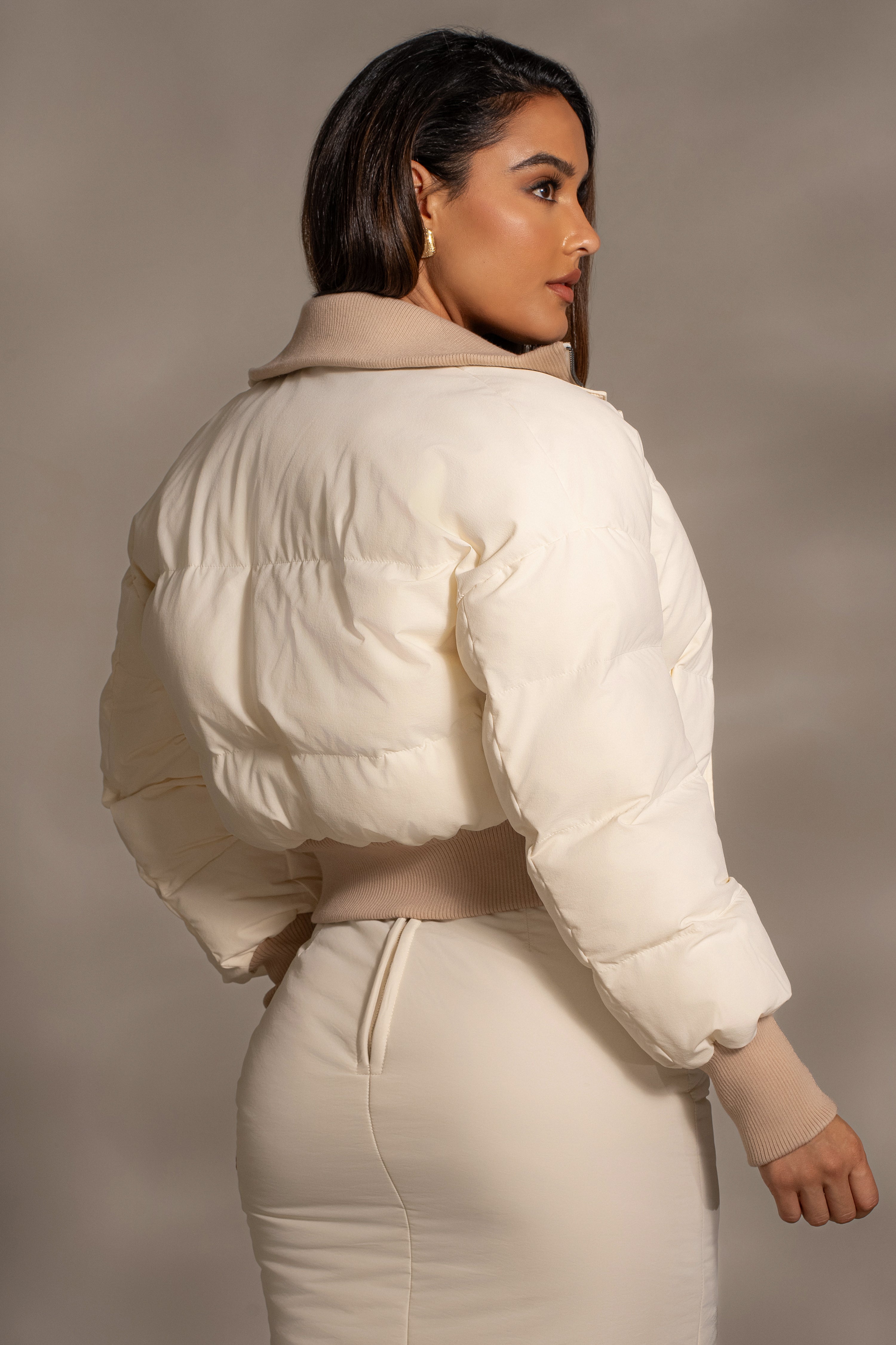 Buttercream Stassie Ribbed Jacket - JLUXLABEL