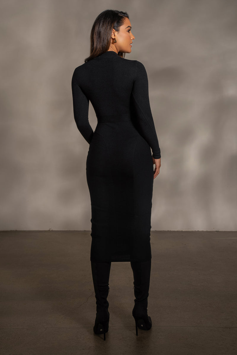 Black Dakotah Maxi Dress - JLUXLABEL