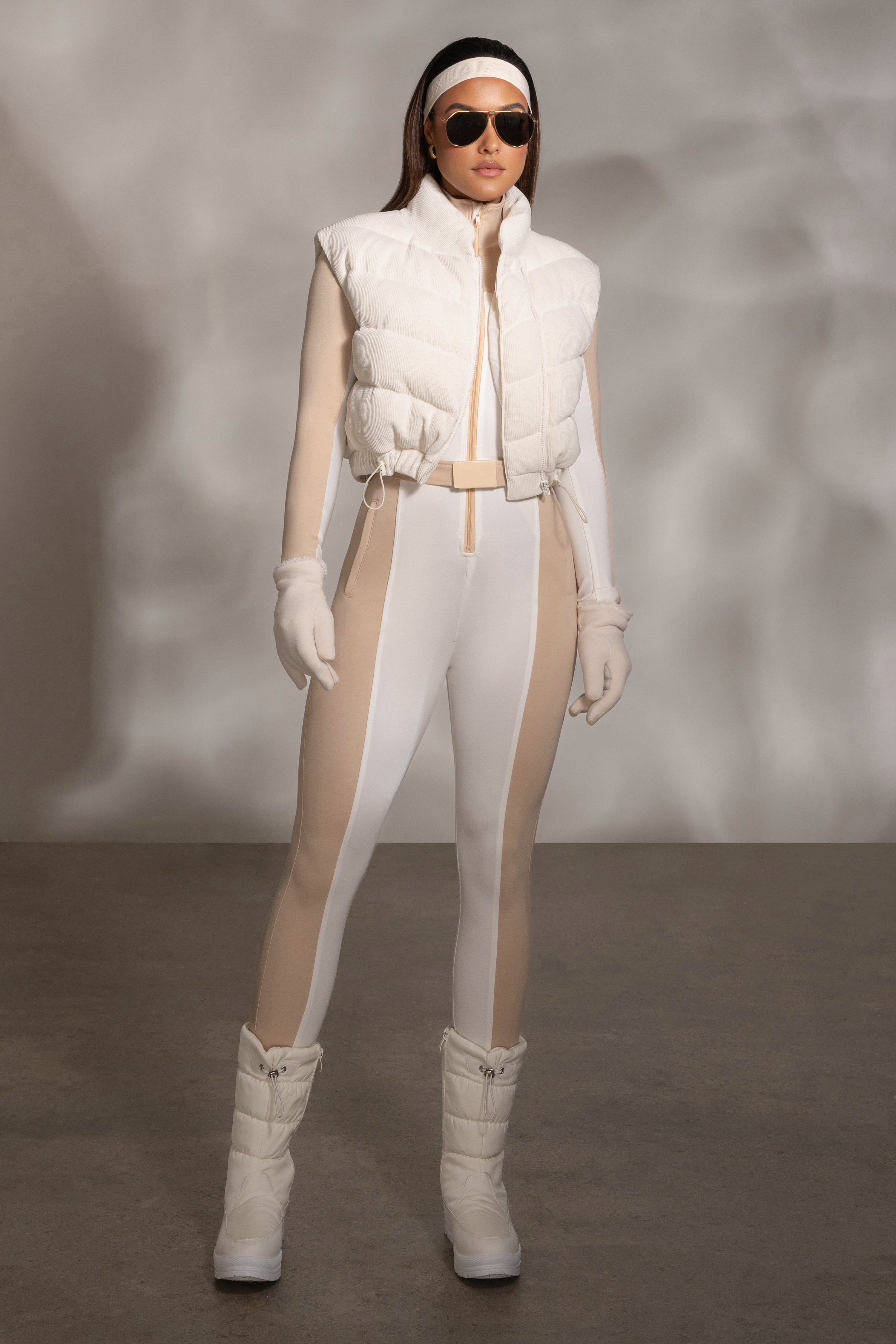 Buttercream Delma Ribbed Puffer Vest - JLUXLABEL