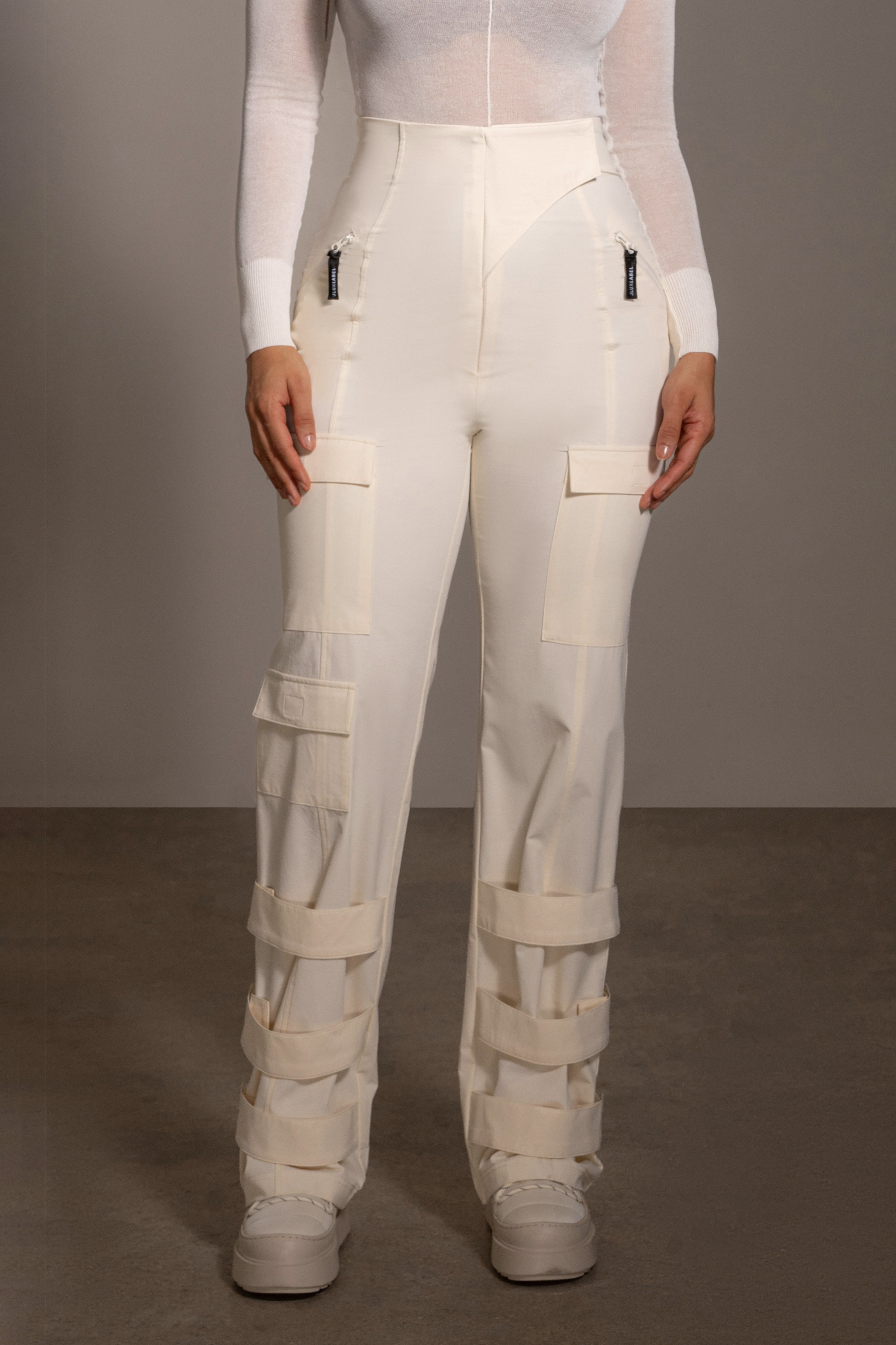 Buttercream Nyah Nylon Utility Pants - JLUXLABEL