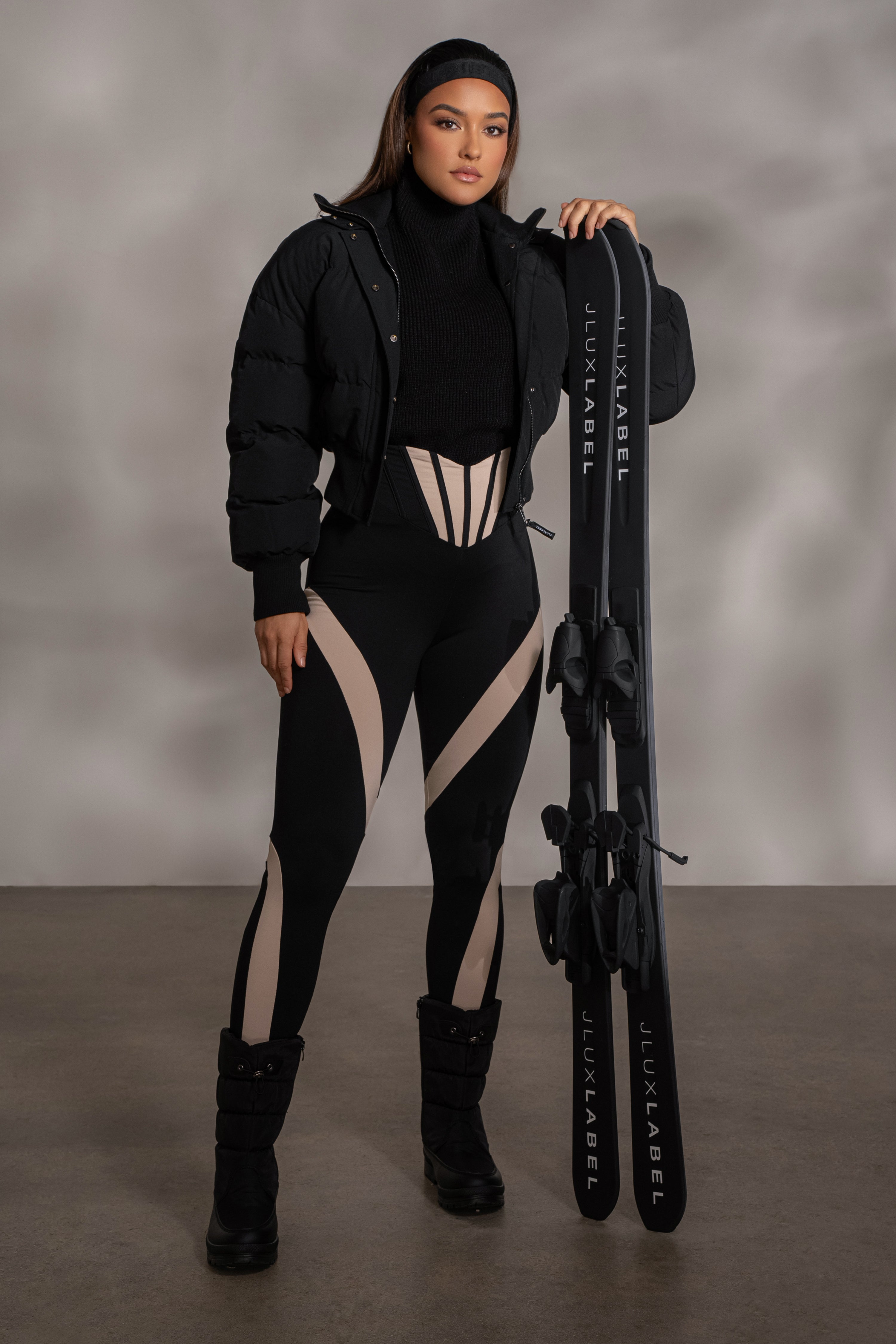 Black Valen High Waisted Leggings - JLUXLABEL