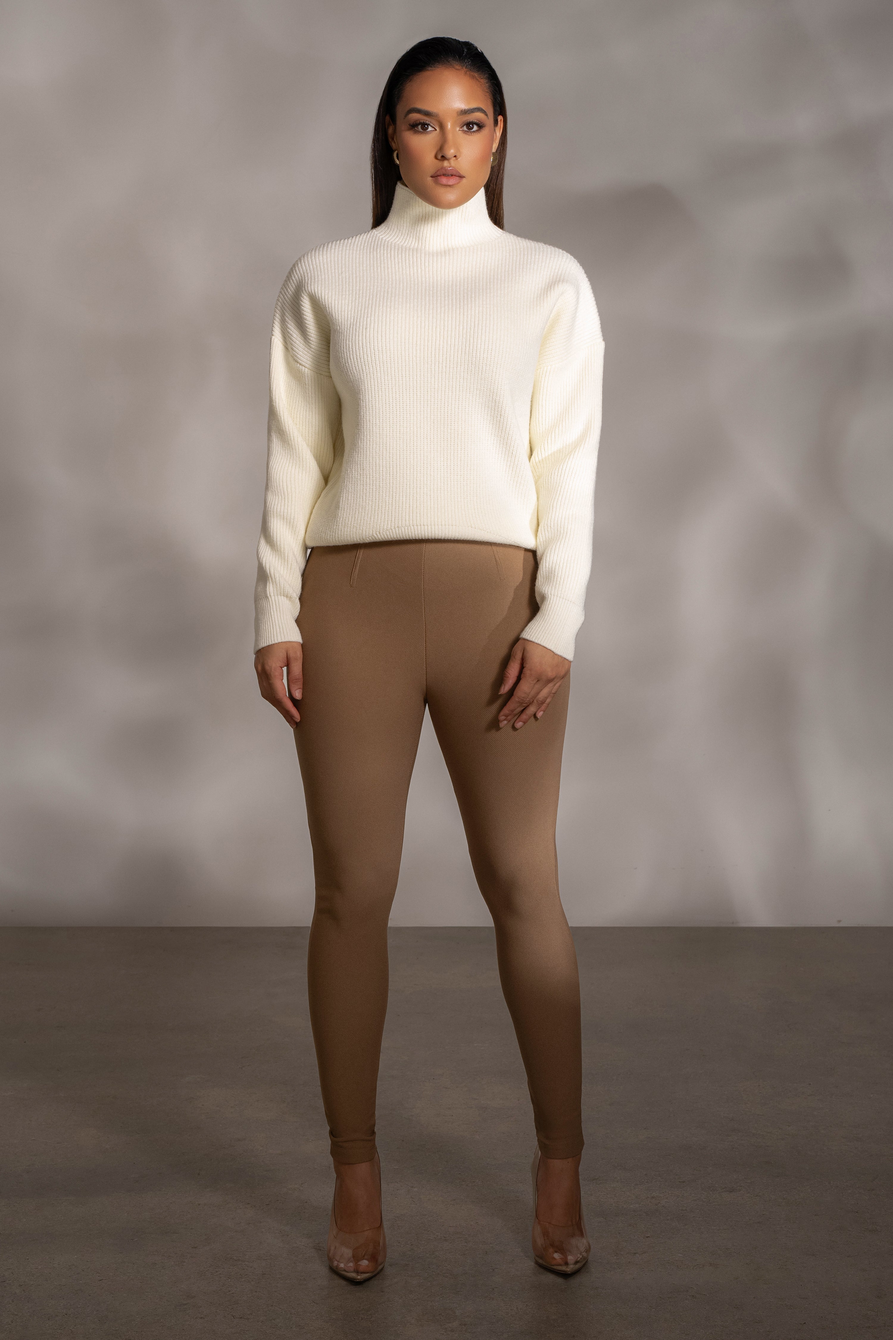 Tan on sale turtleneck sweater