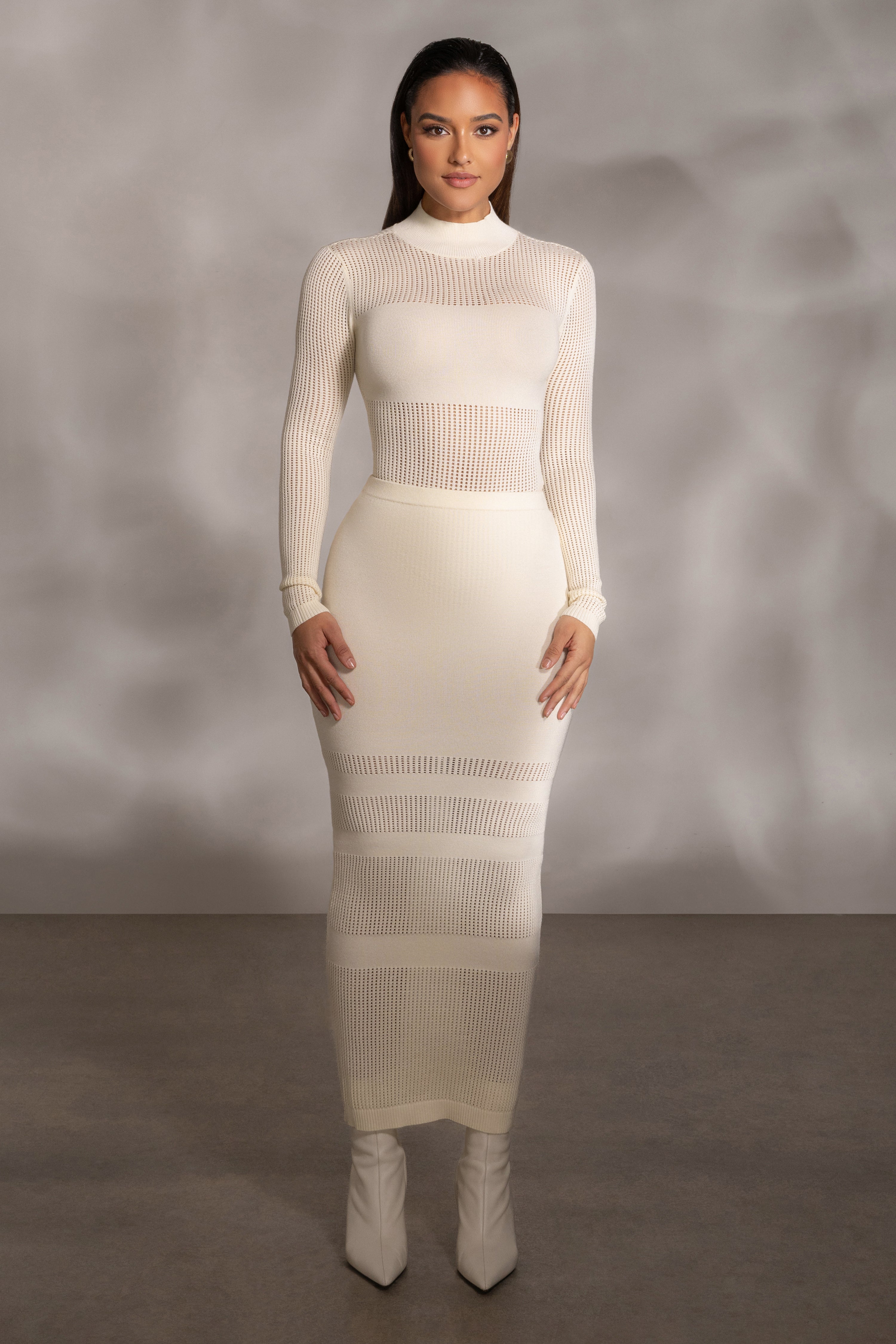 Buttercream Lina Knit Maxi Skirt - JLUXLABEL