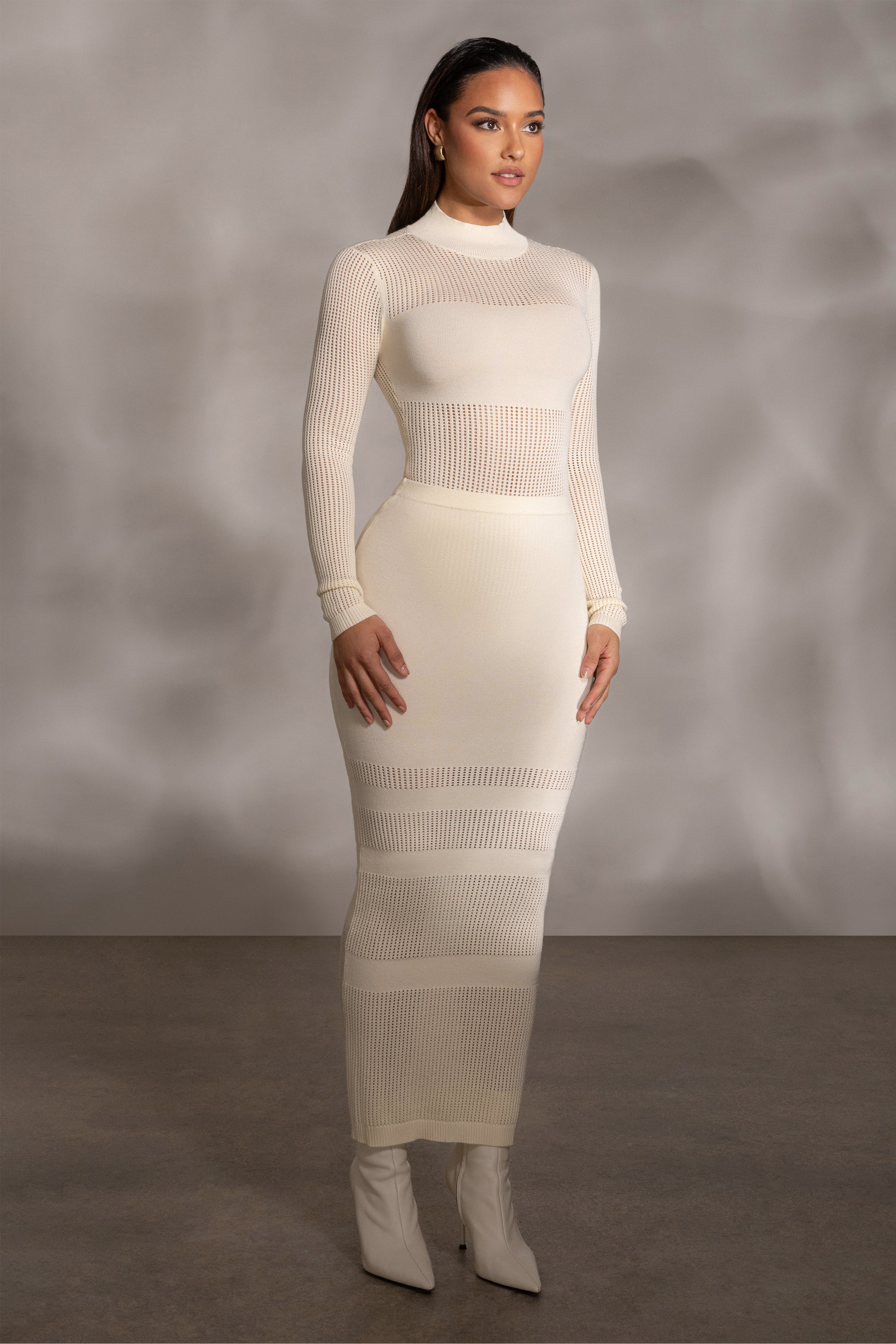 Buttercream Lina Knit Maxi Skirt - JLUXLABEL