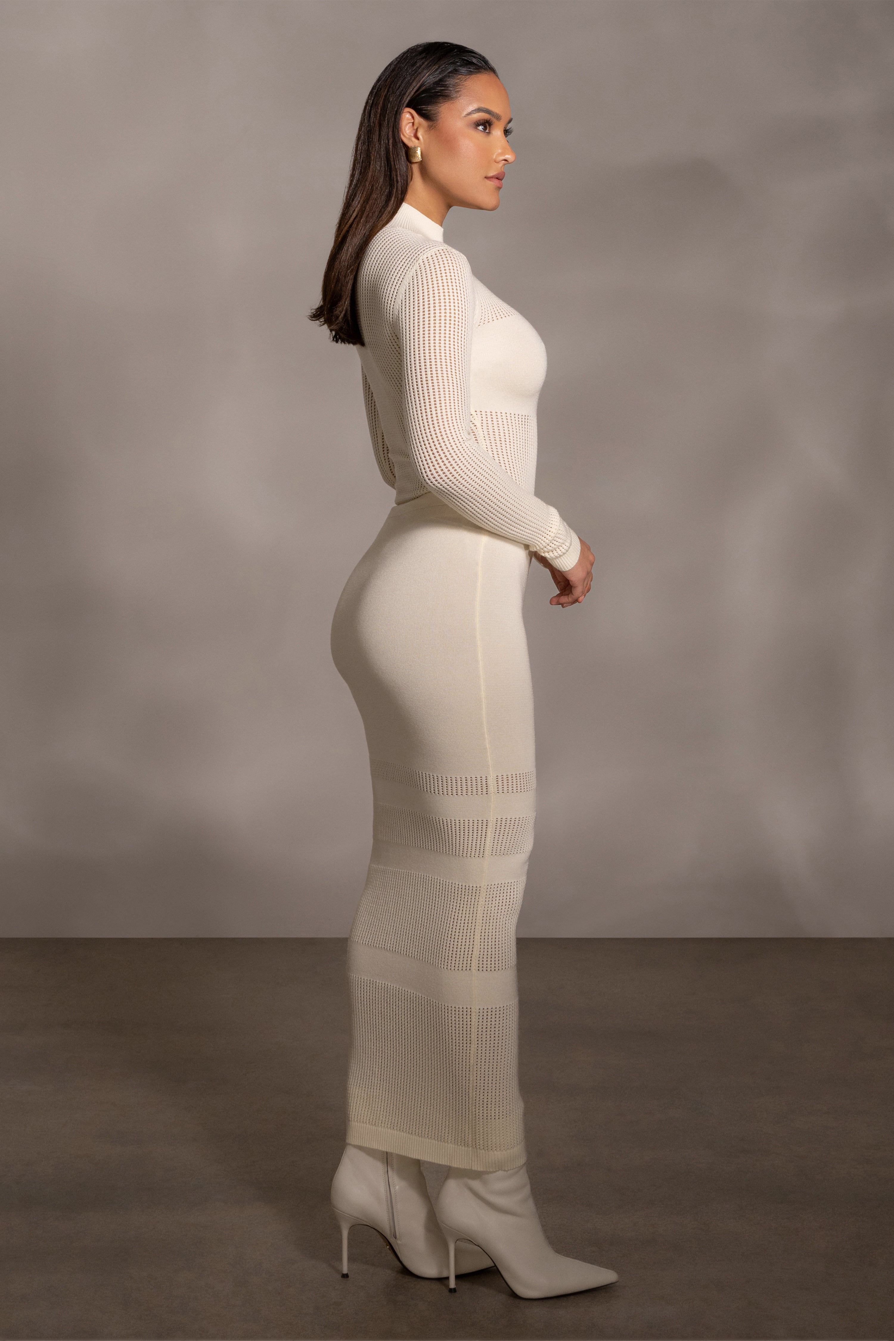 Buttercream Lina Knit Maxi Skirt - JLUXLABEL