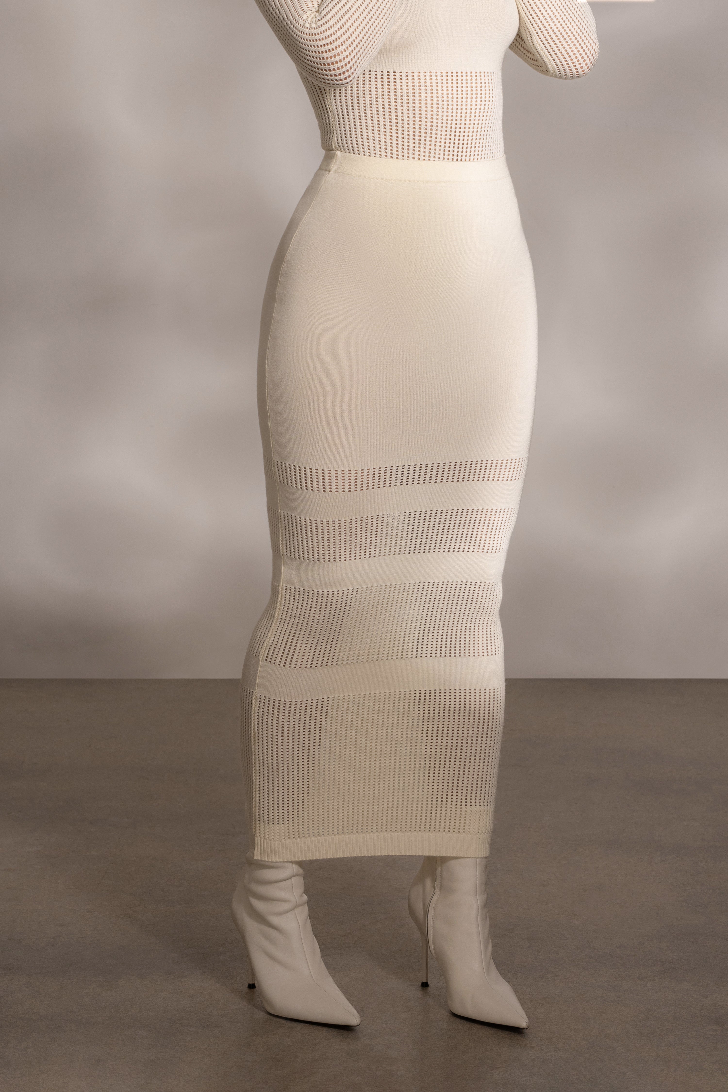 Buttercream Lina Knit Maxi Skirt - JLUXLABEL