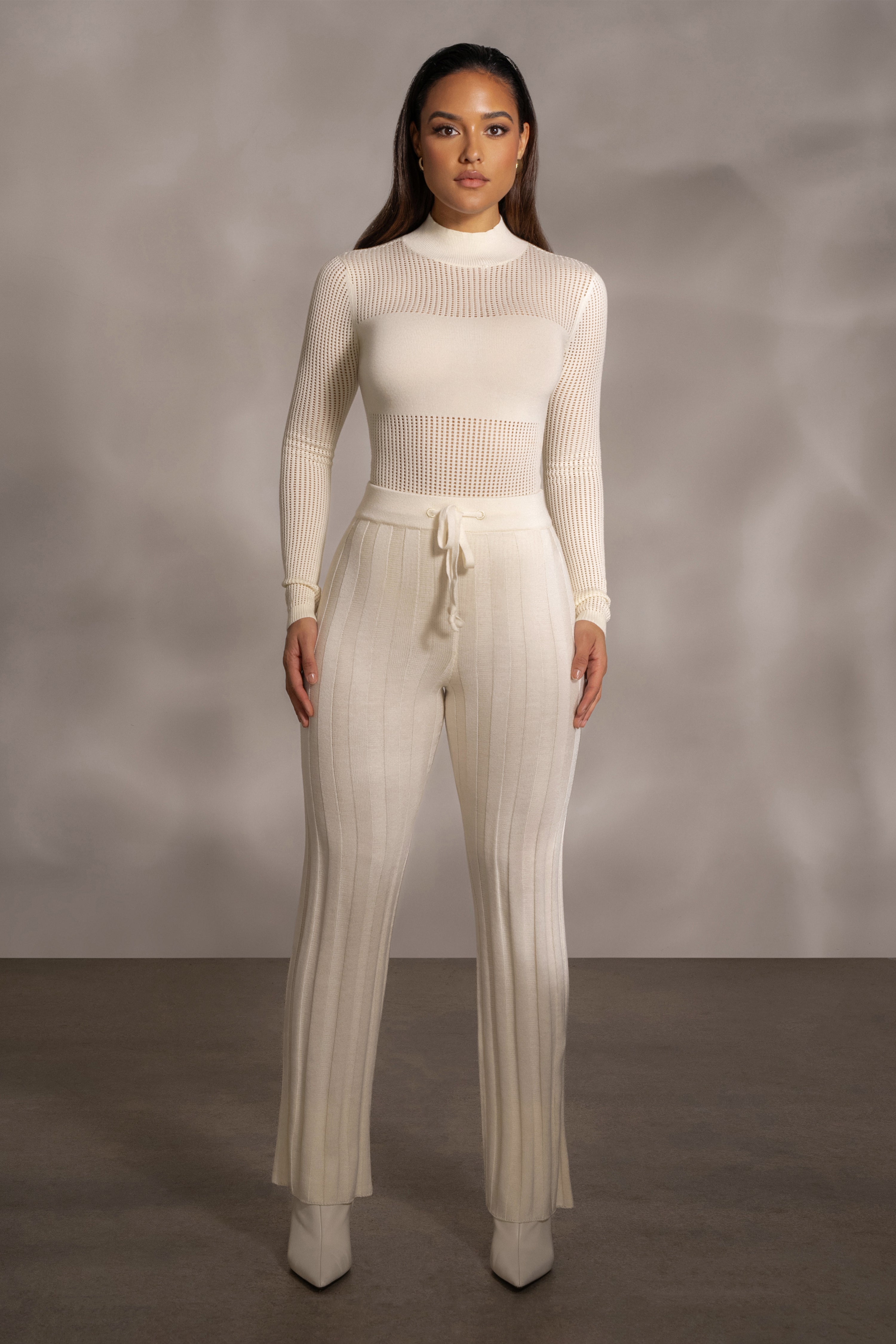 Buttercream Darcey Ribbed Pants - JLUXLABEL
