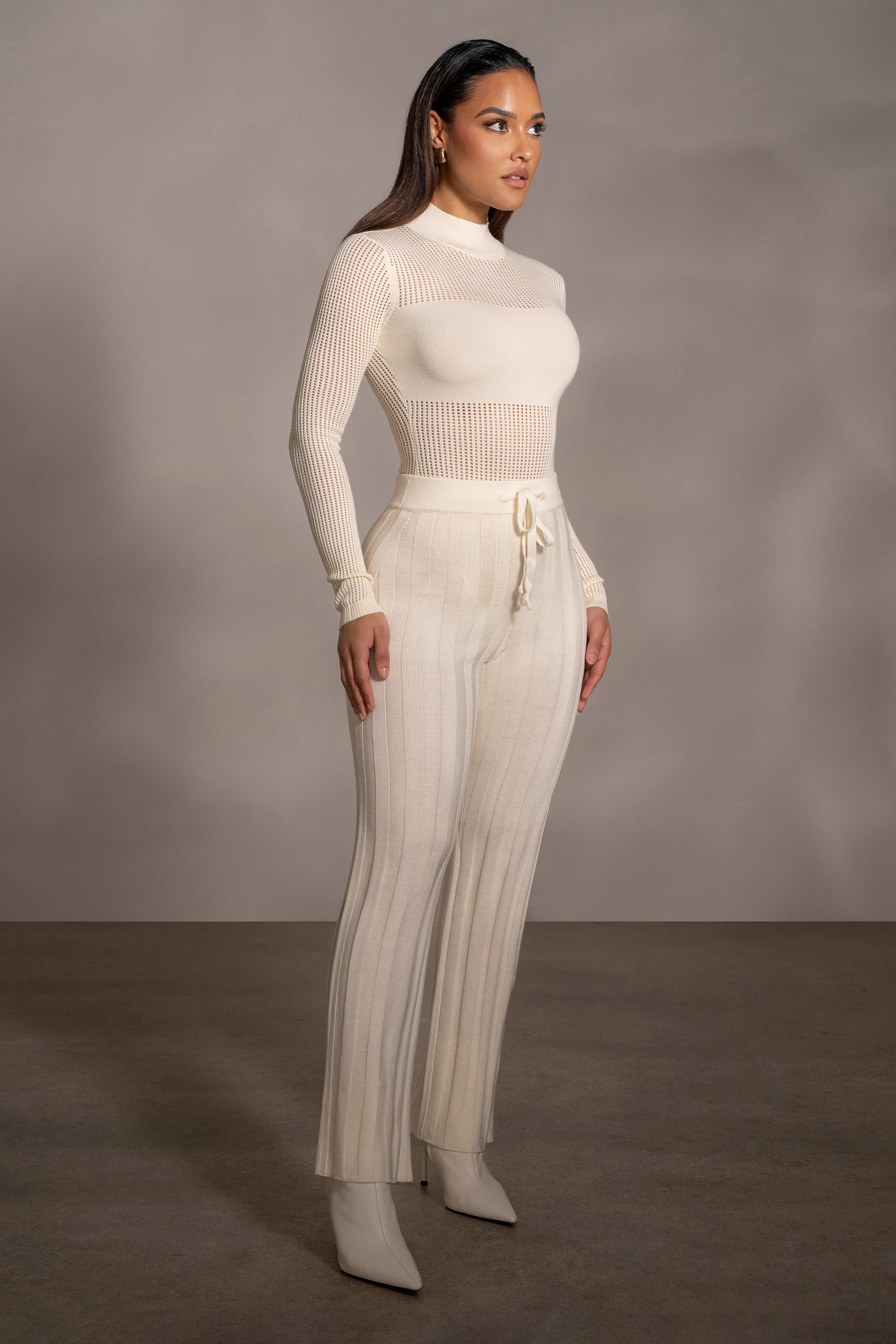 Buttercream Darcey Ribbed Pants - JLUXLABEL