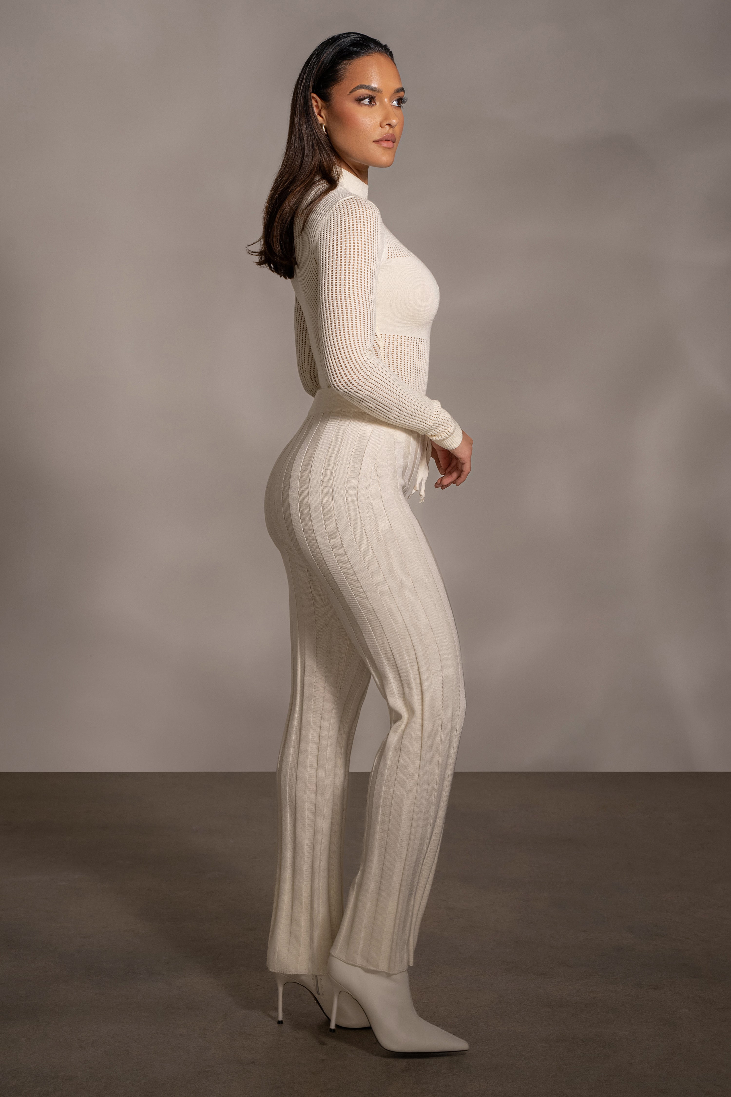 Buttercream Darcey Ribbed Pants - JLUXLABEL