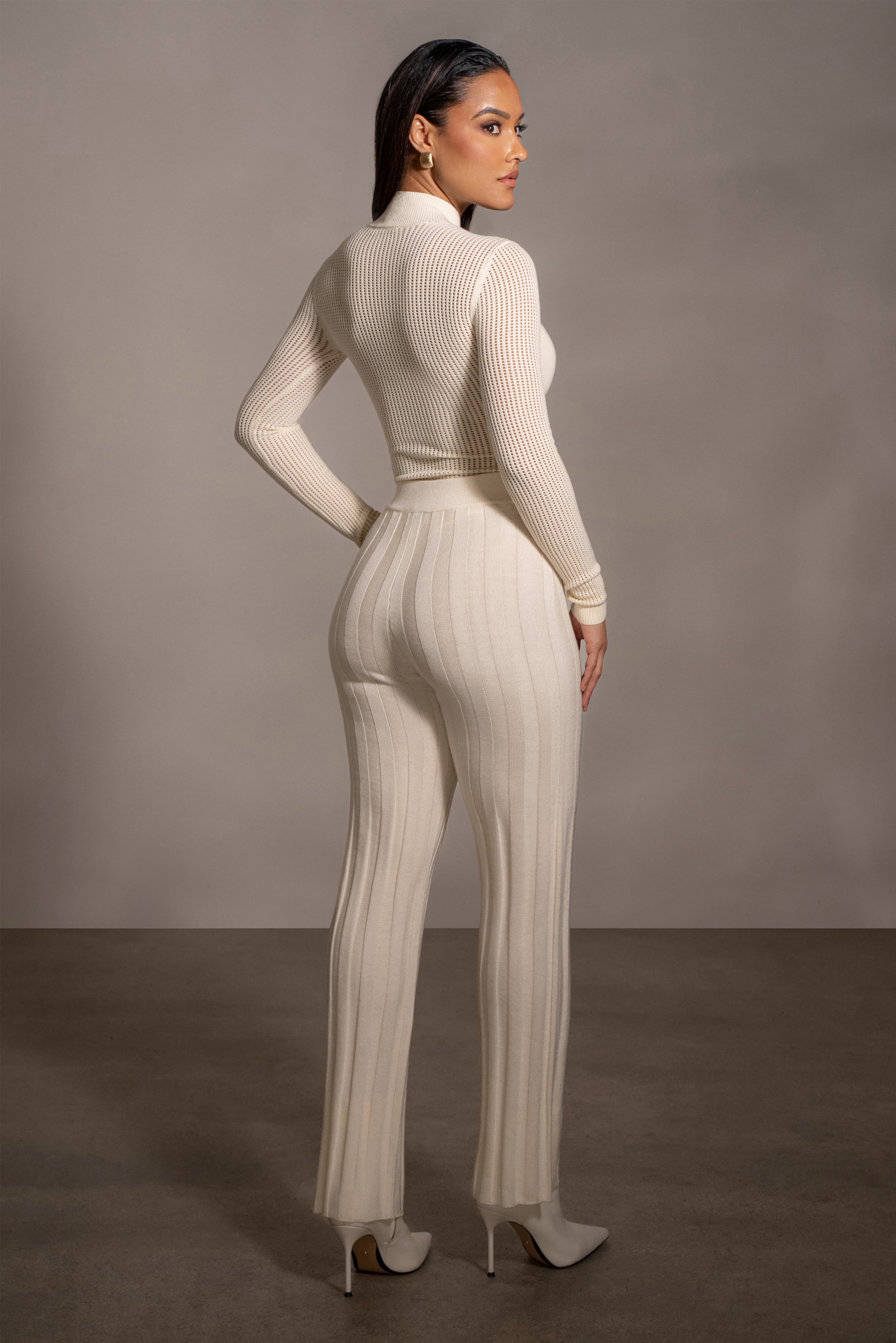 Buttercream Darcey Ribbed Pants - JLUXLABEL