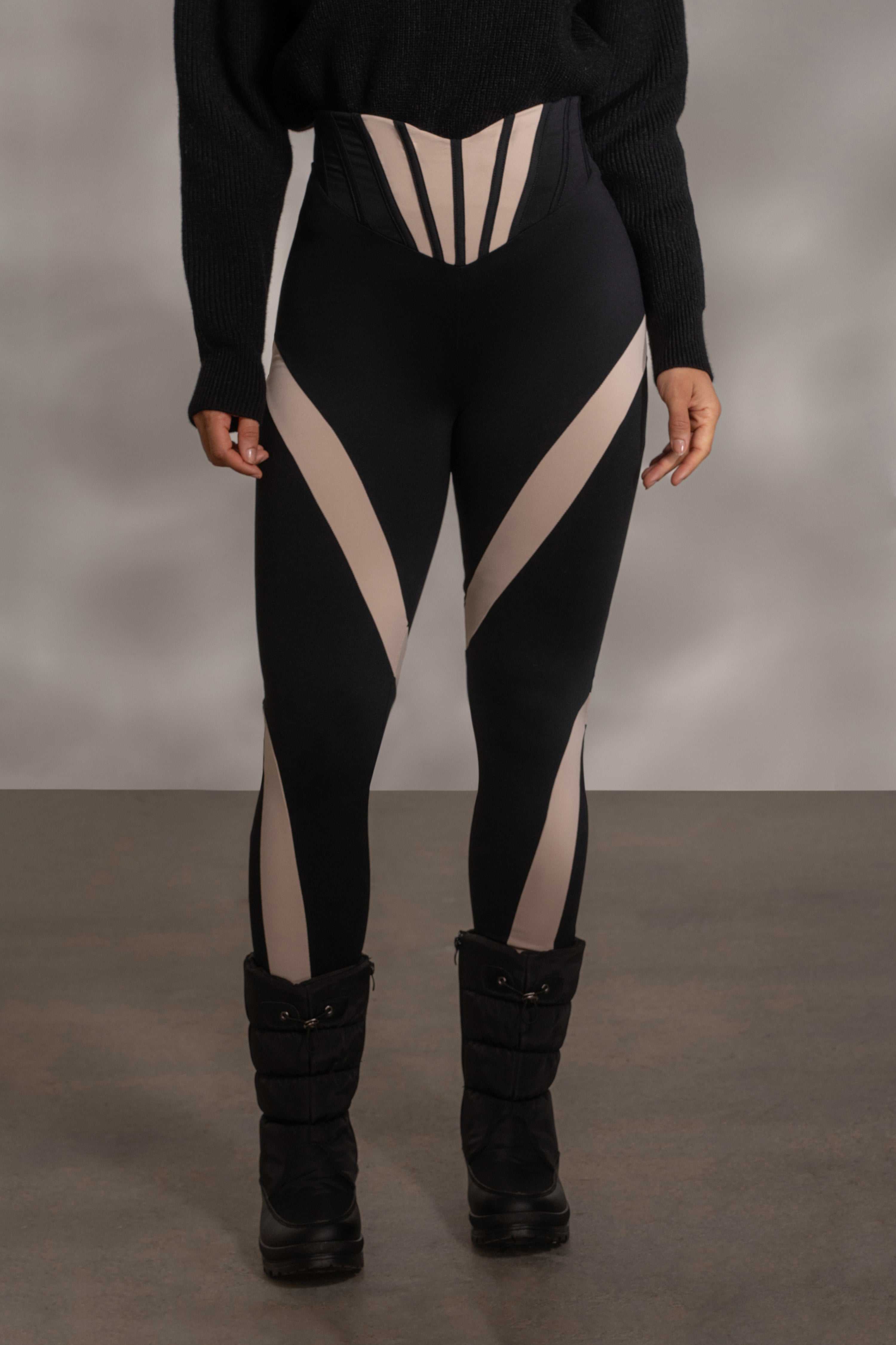 Black Valen High Waisted Leggings - JLUXLABEL