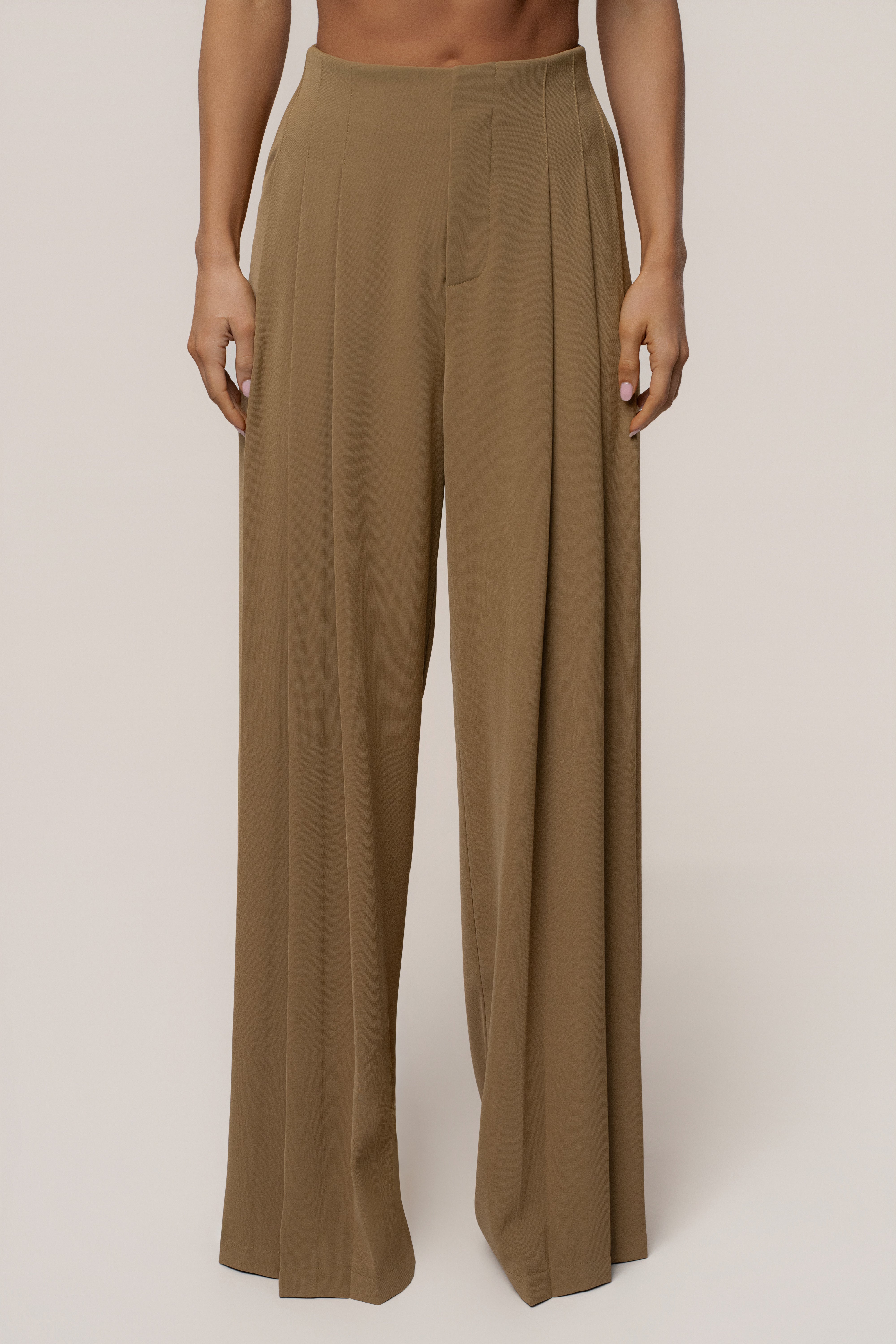 Olive Signature Elegance Trousers - JLUXLABEL
