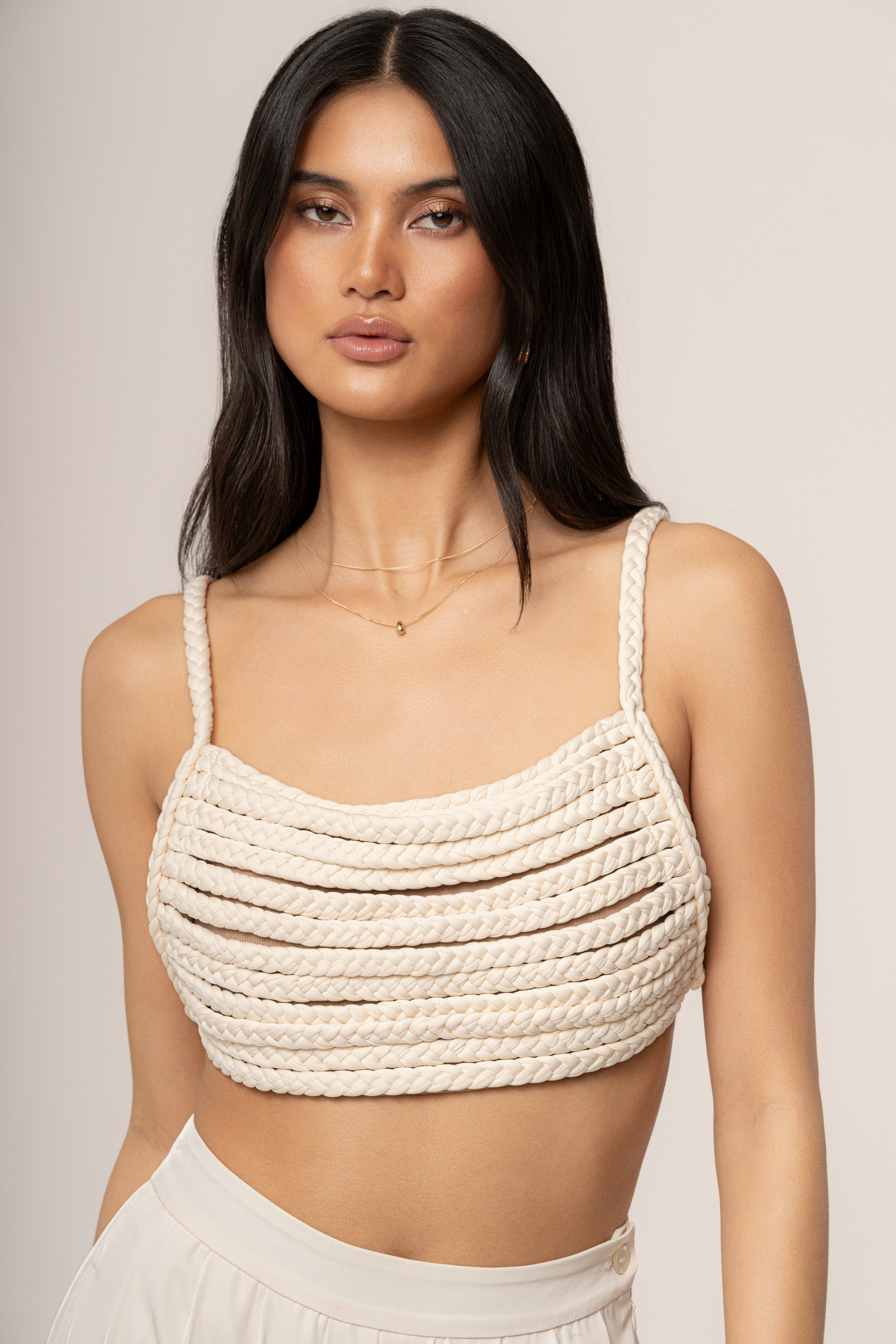 Ivory Sofie Braided Top - JLUXLABEL