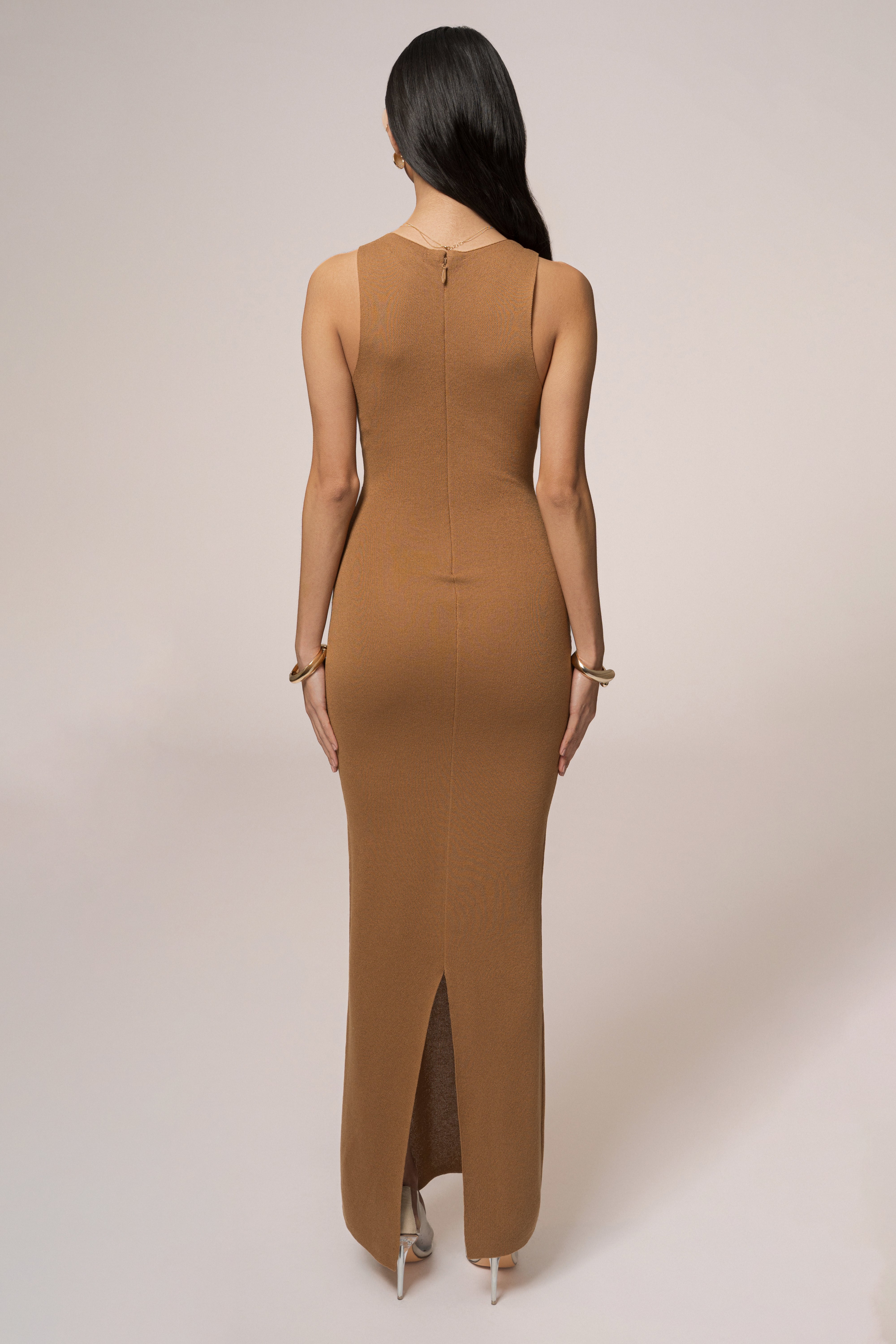 Tan Adrienna Maxi Dress - JLUXLABEL
