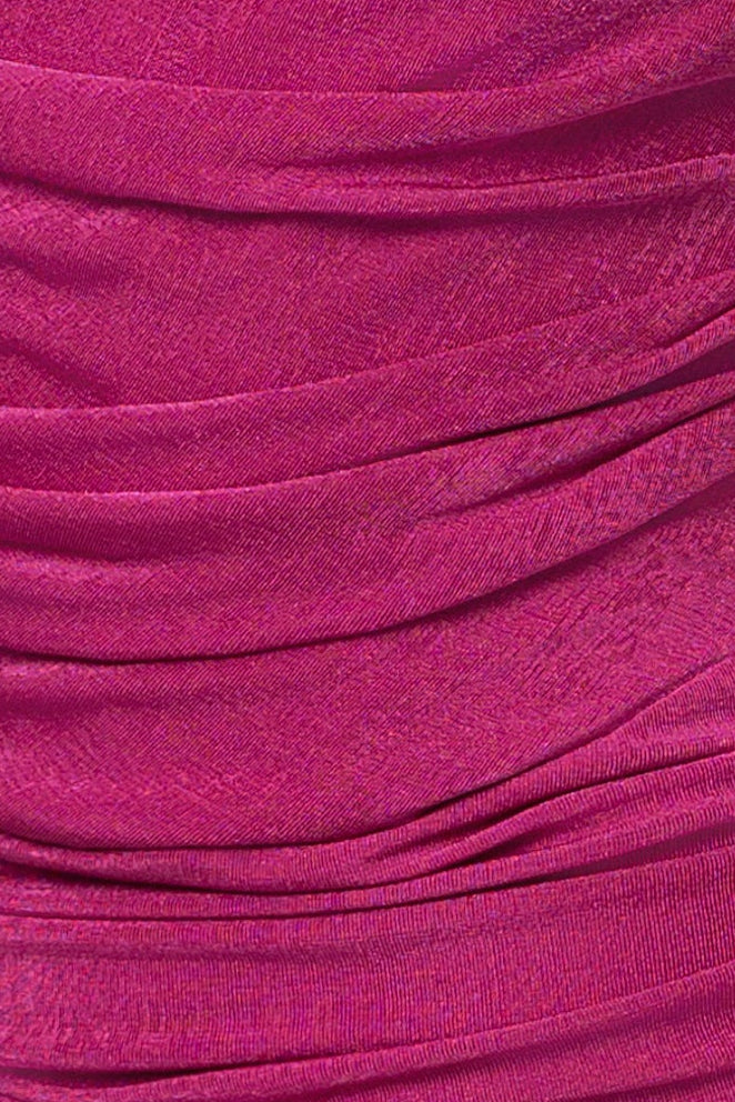 Berry Slinky Krishna One Shoulder Maxi Dress