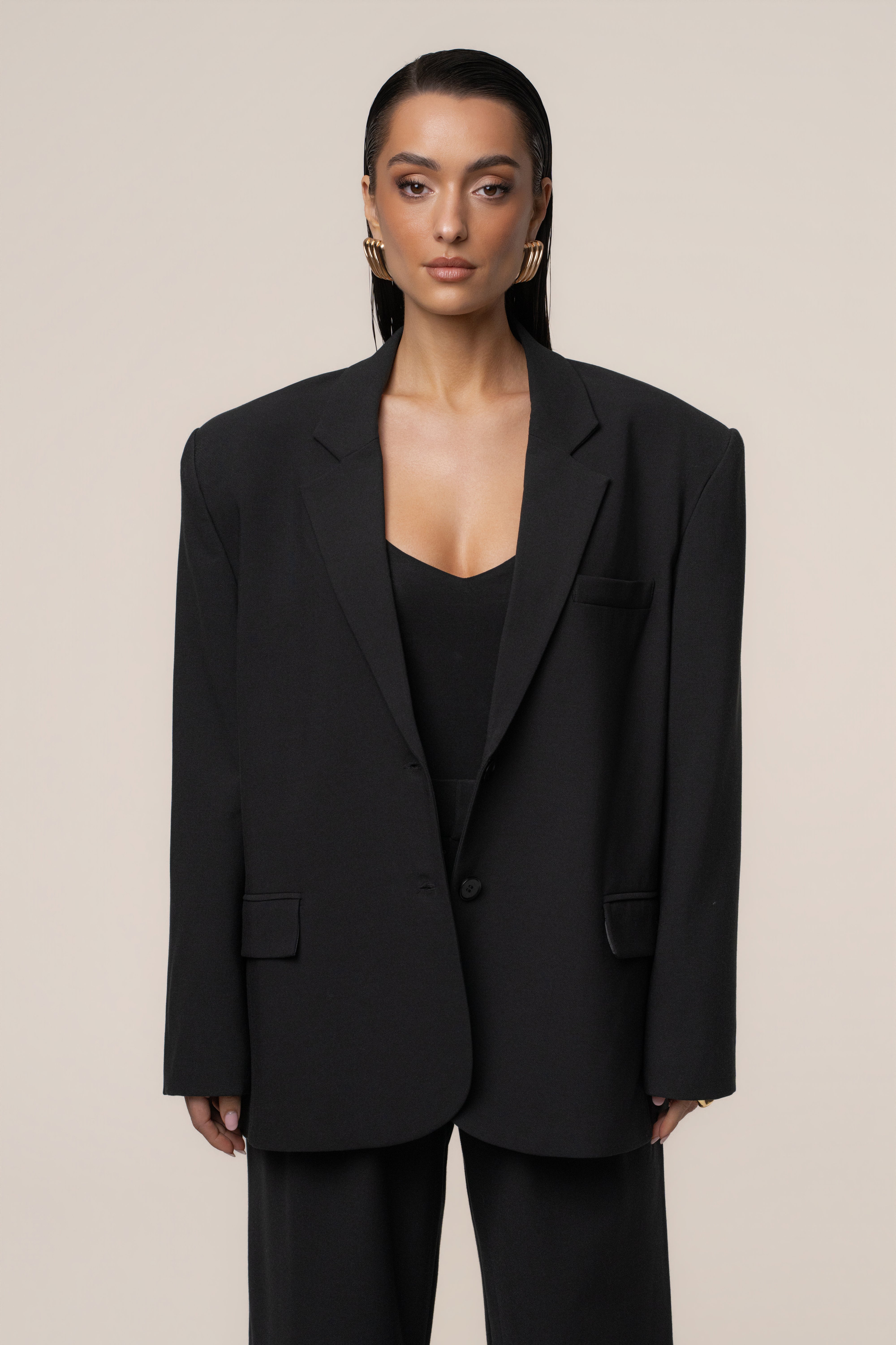 Black Core Standard Blazer - JLUXLABEL