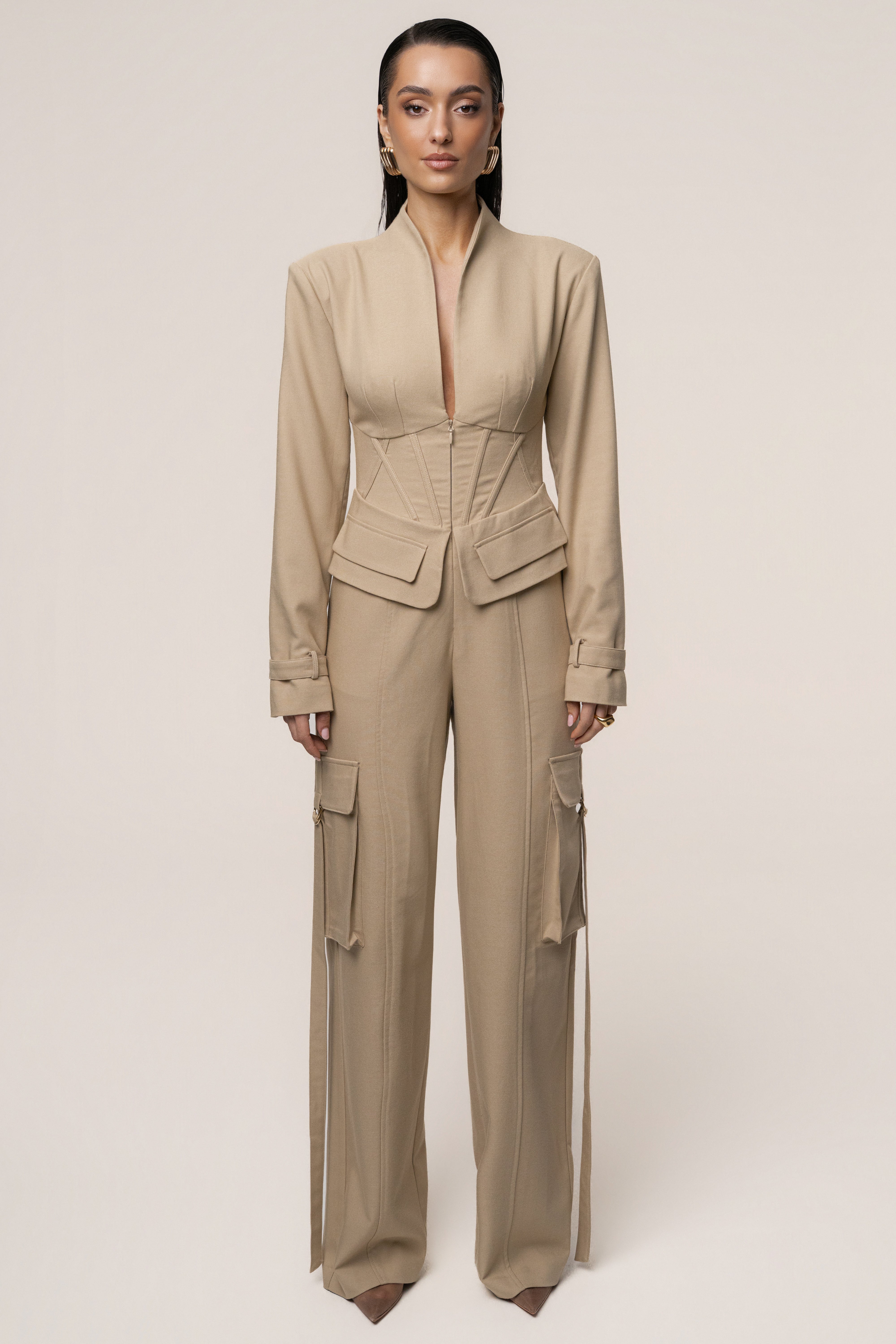 Stone Day Off Cargo Jumpsuit - JLUXLABEL