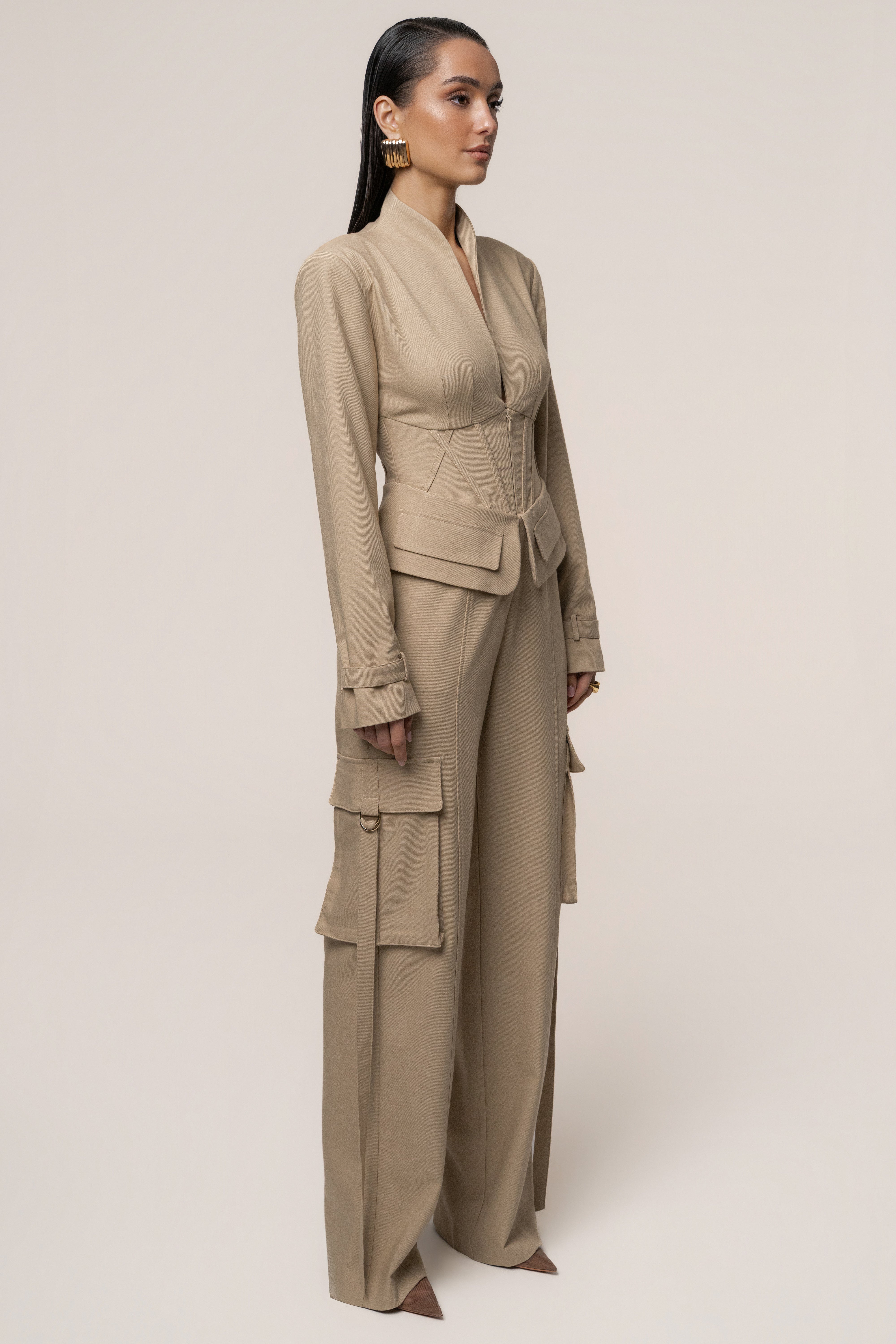 Stone Day Off Cargo Jumpsuit - JLUXLABEL