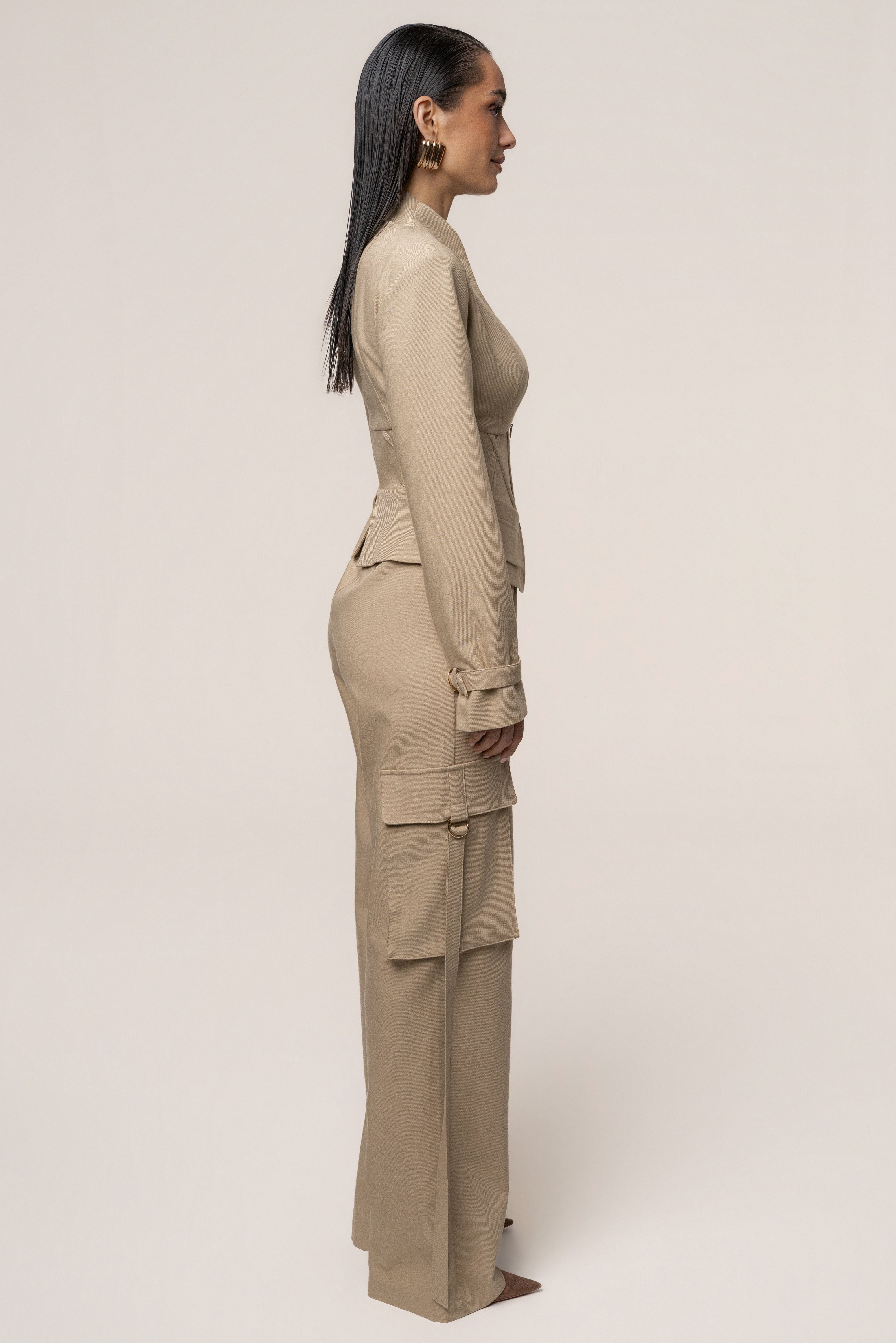 Stone Day Off Cargo Jumpsuit - JLUXLABEL