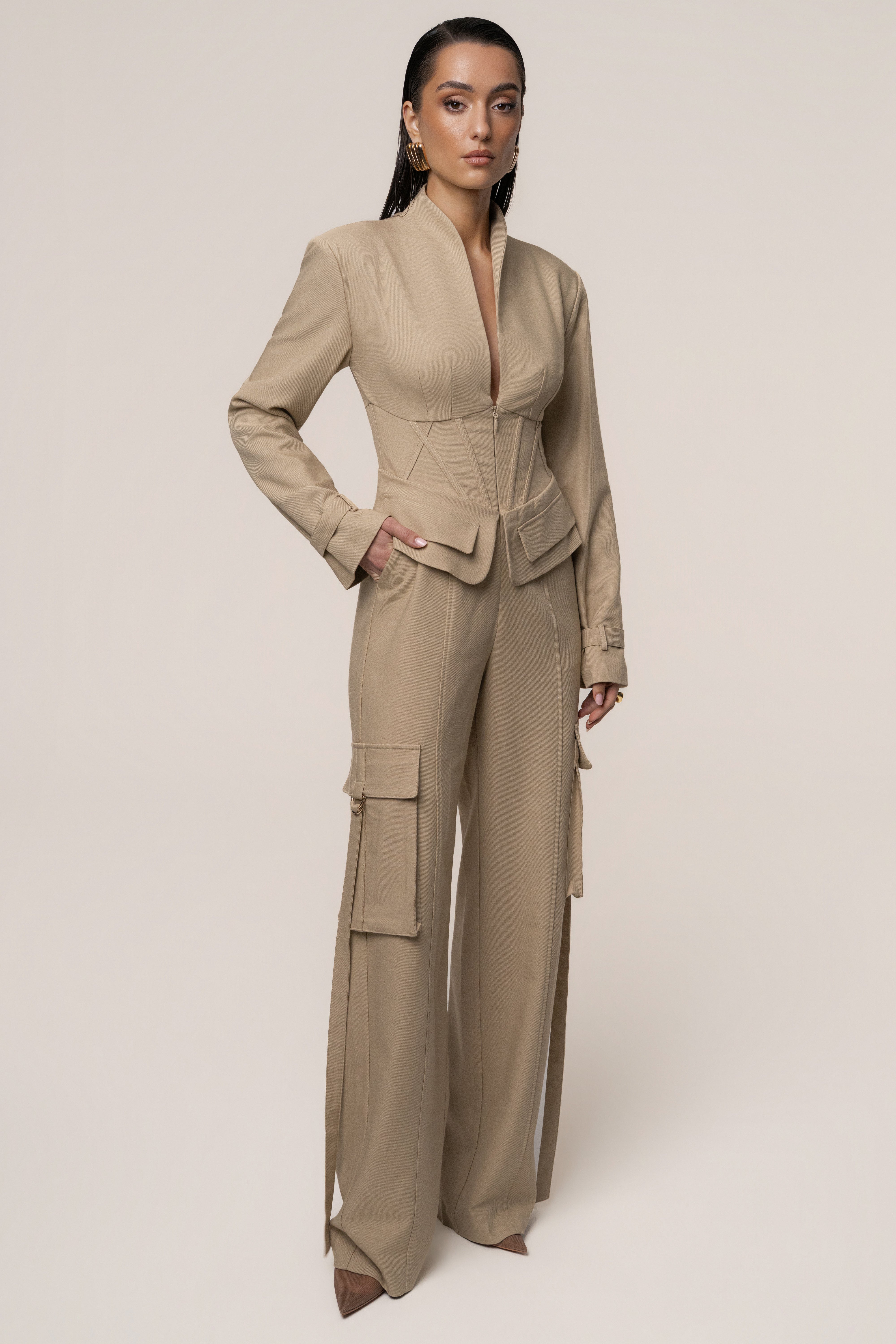 Stone Day Off Cargo Jumpsuit - JLUXLABEL