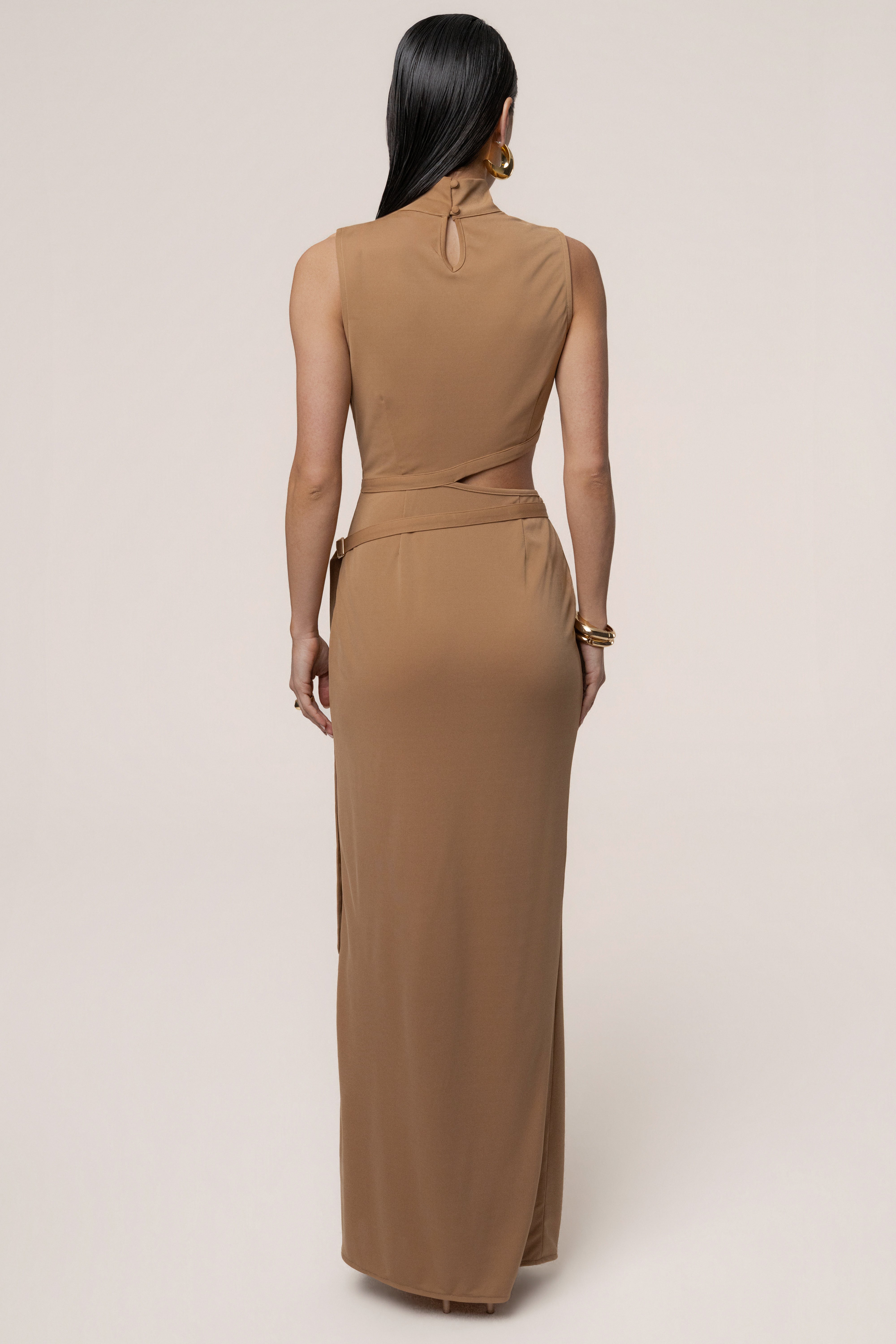 Tan Behind The Scenes Dress - JLUXLABEL