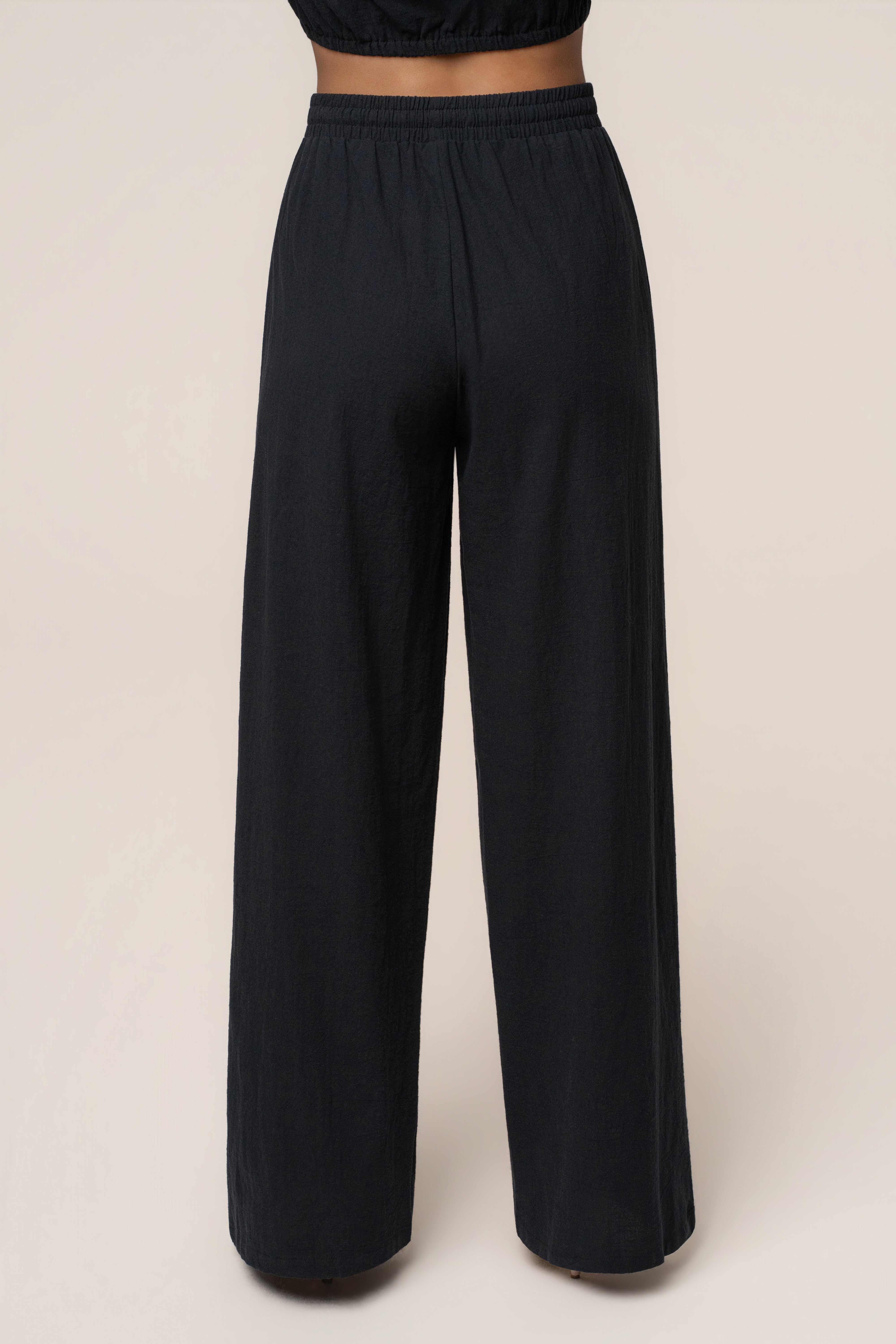 Black Marina Two-Piece Pant Set - JLUXLABEL