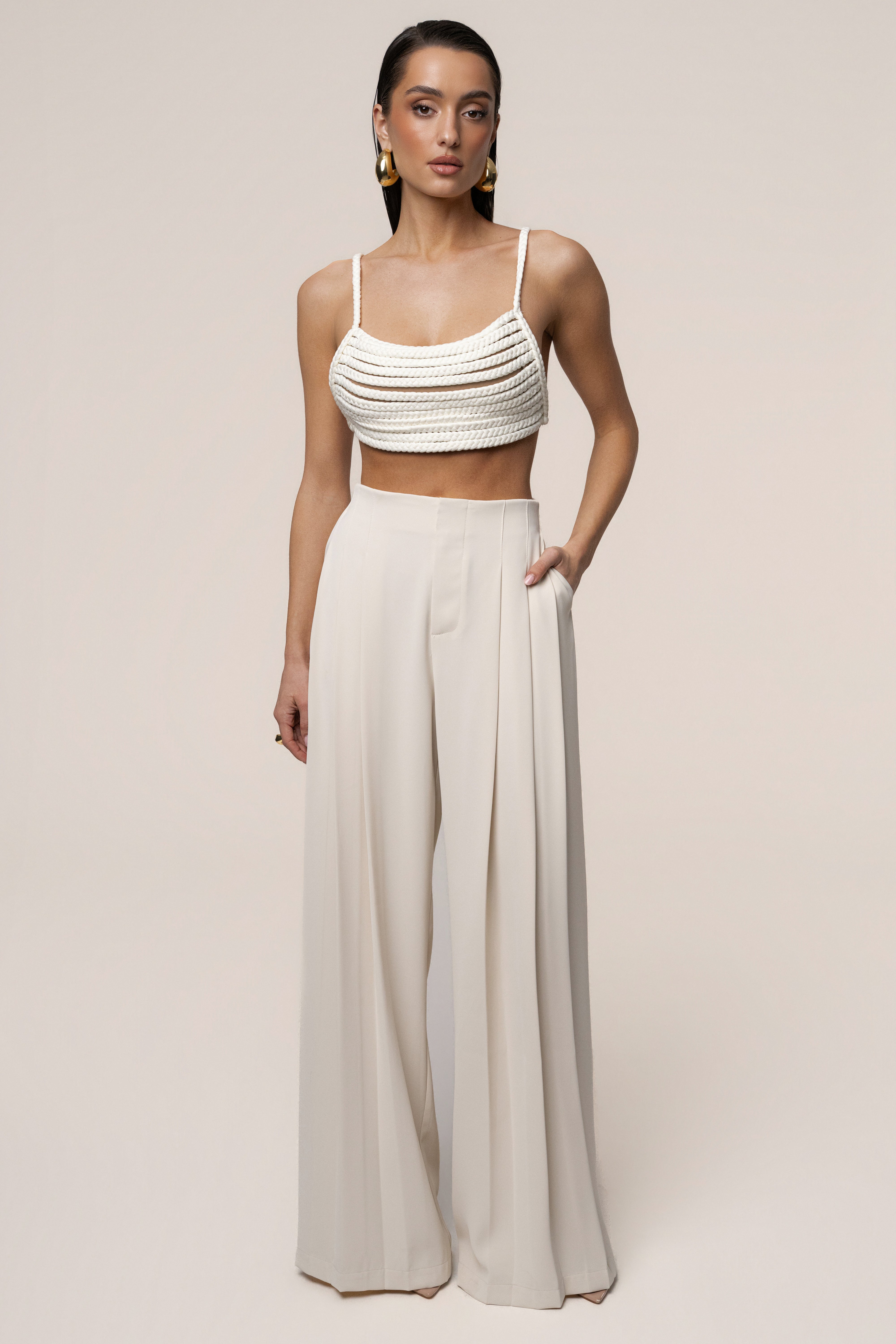Ivory Sofie Braided Top - JLUXLABEL