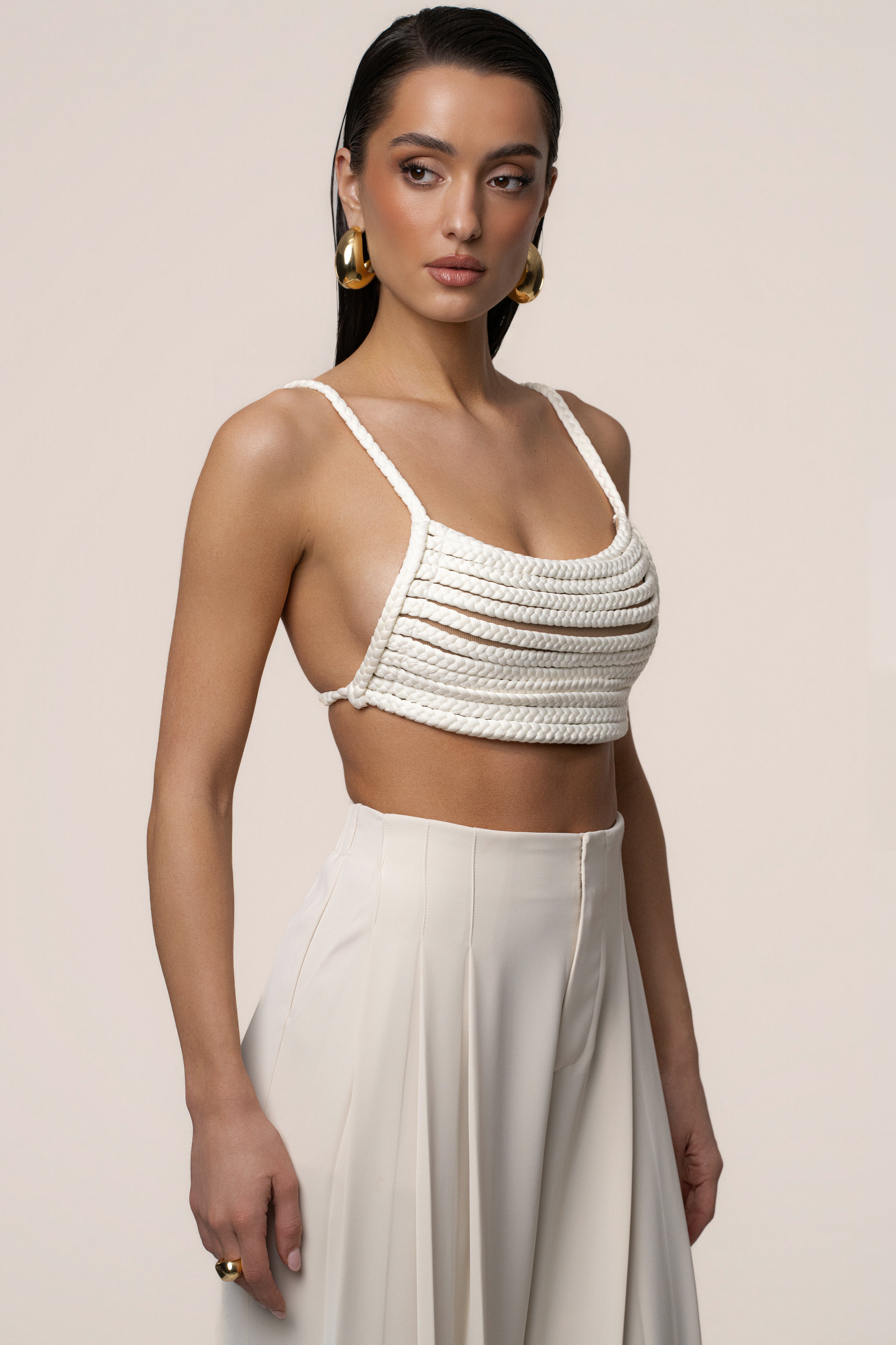 Ivory Sofie Braided Top - JLUXLABEL